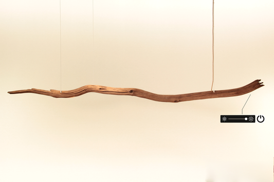Lámpara de mesa de comedor - pieza única hecha a mano - rama de roble 229cm