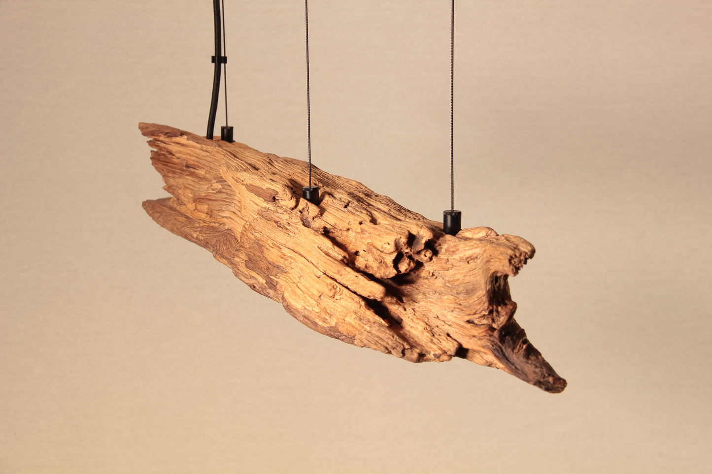 Lampe de table à manger - fait main pièce unique - 80cm poutre en chêne