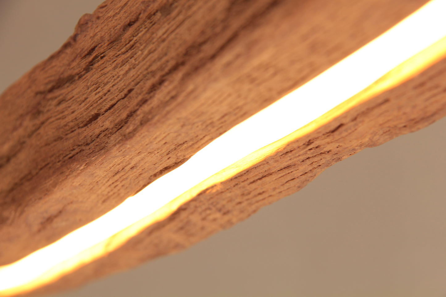 Eettafel lamp / LED strip / 127 cm eiken tak