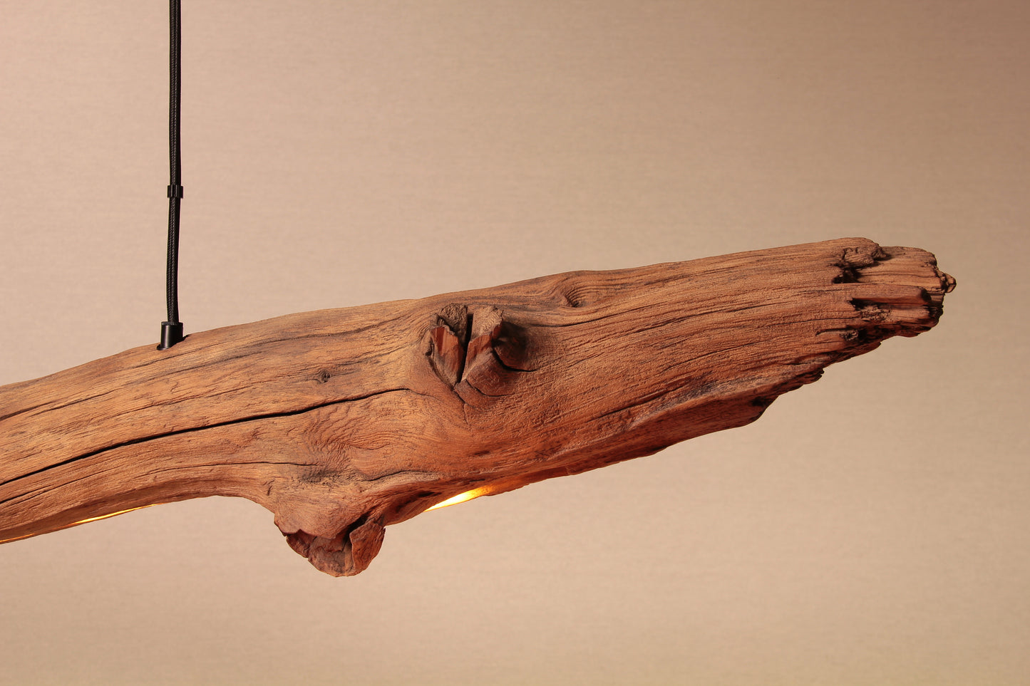 Lampe de table à manger - fait main pièce unique - 210cm branche de chêne