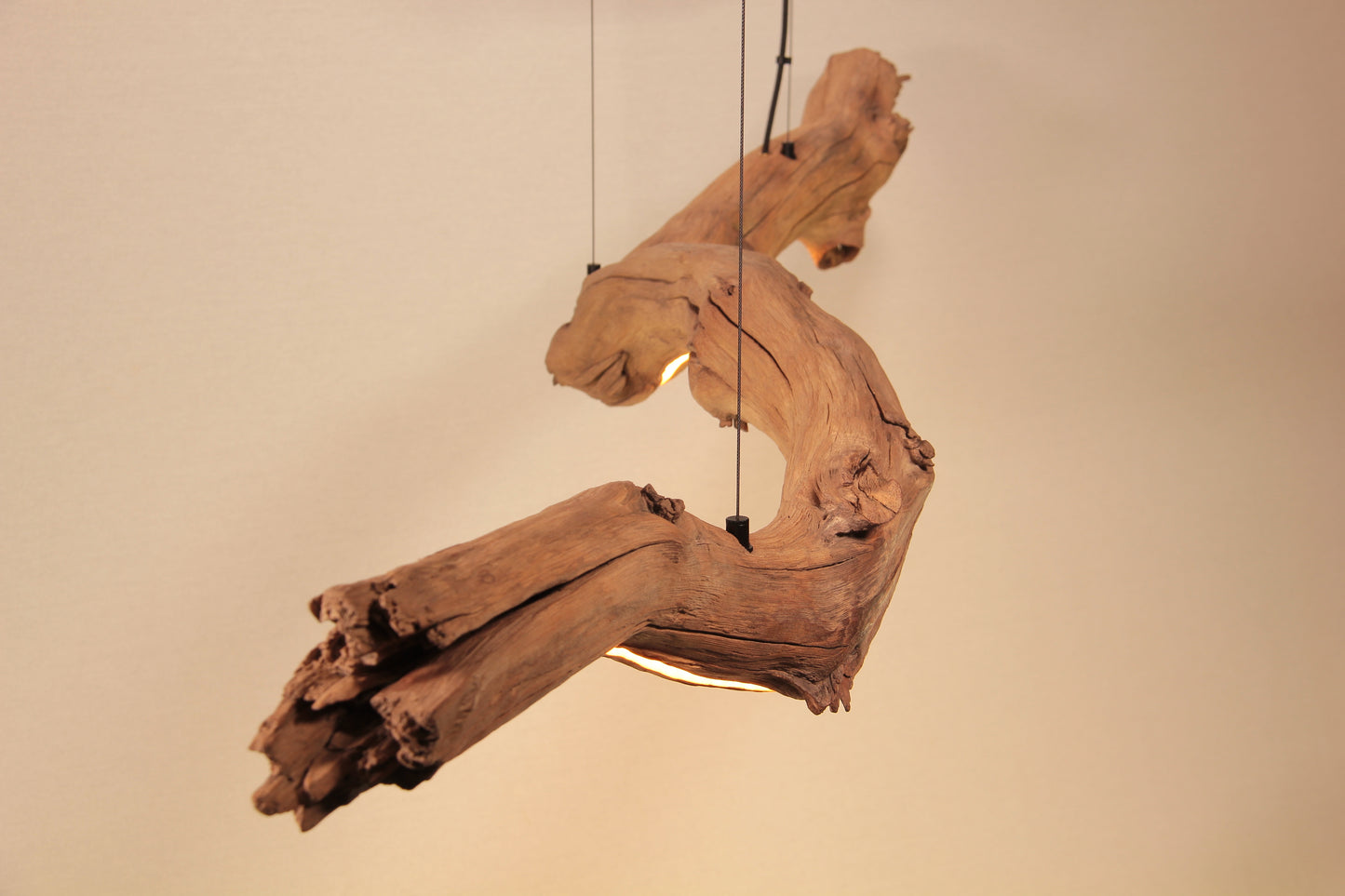 Lampe de table à manger - fait main pièce unique - 210cm branche de chêne