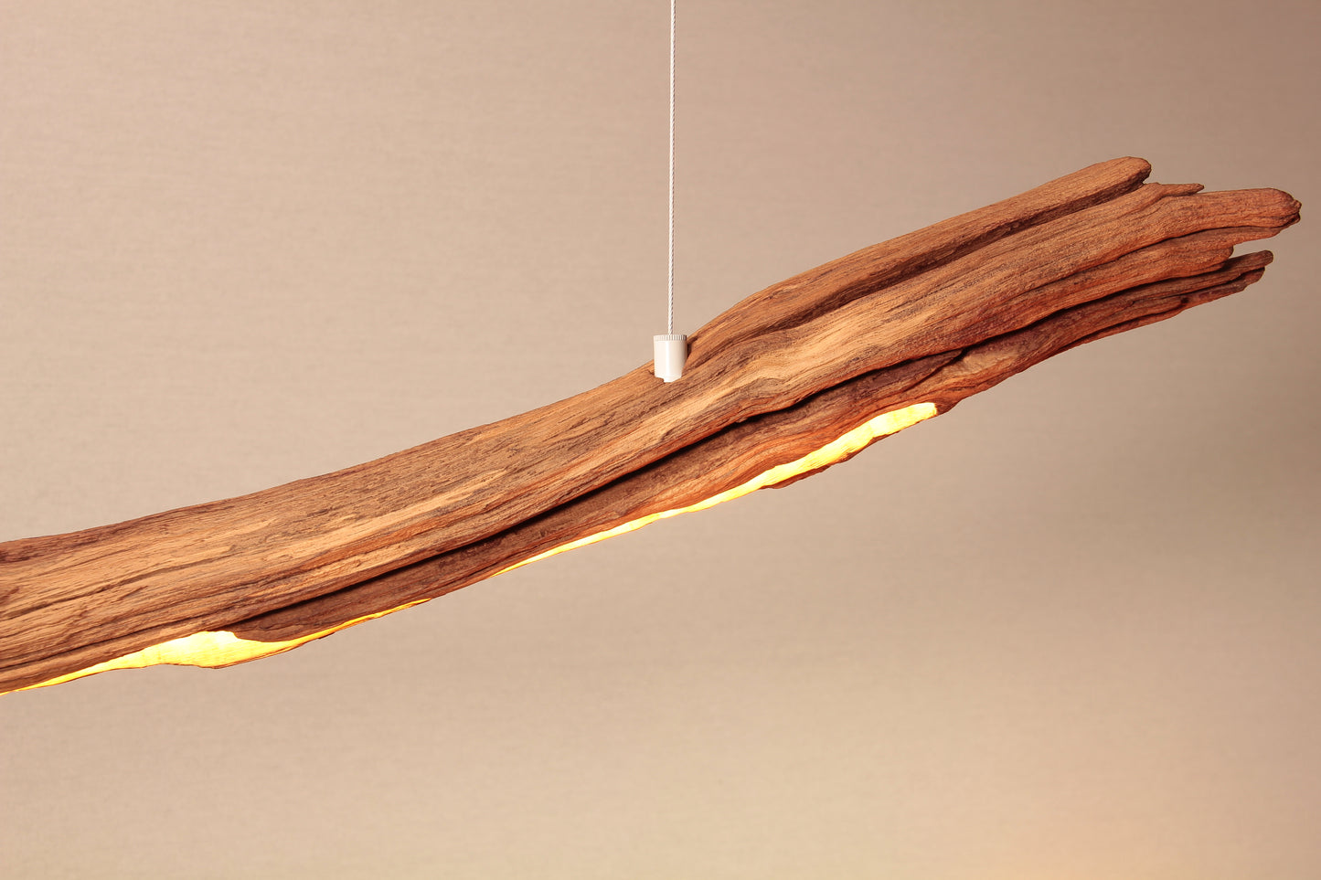 Lampe de table - fait main pièce unique - 135cm branche de chêne