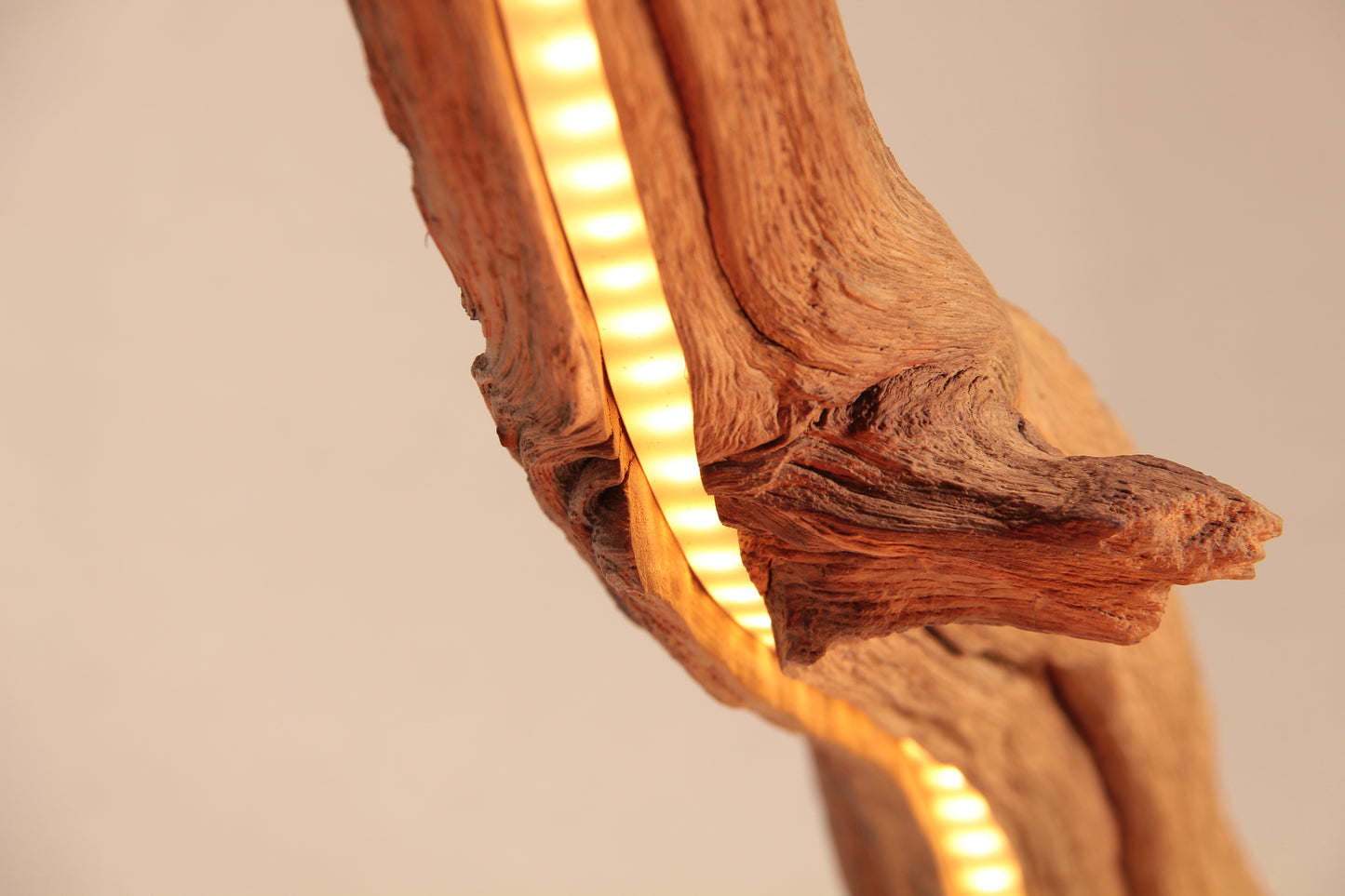 Lampe de table à manger - fait main pièce unique - 160cm branche de chêne