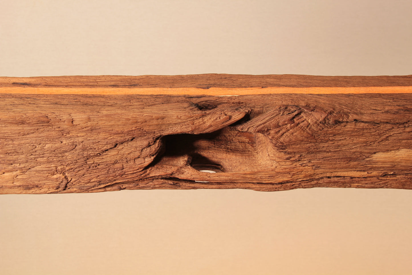 Eettafel lamp - handgemaakt uniek stuk - 126cm eiken balk