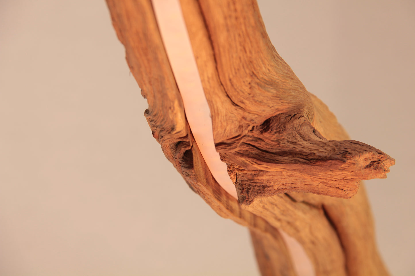 Lampe de table à manger - fait main pièce unique - 160cm branche de chêne