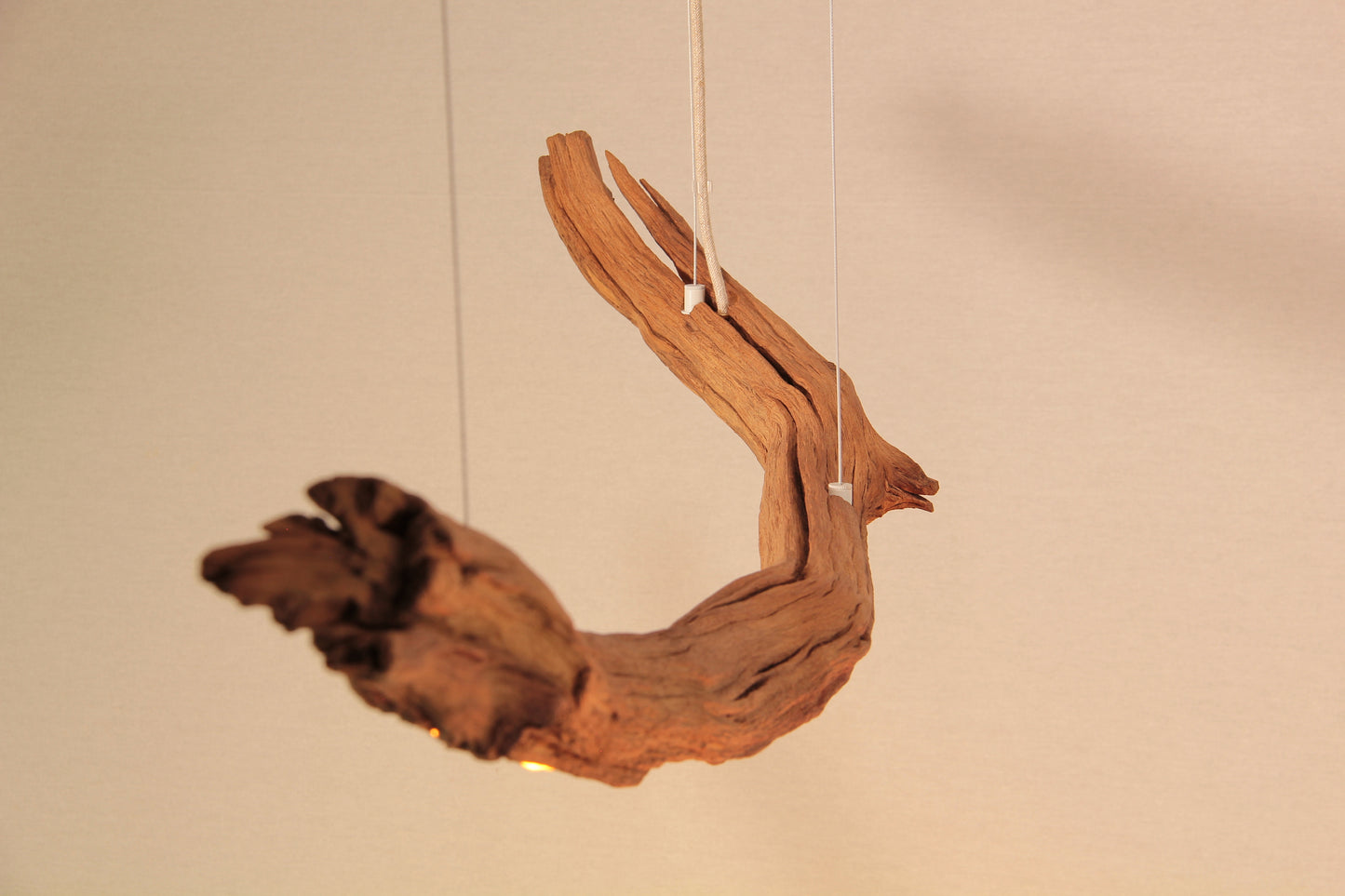 Lampe de table - fait main pièce unique - 135cm branche de chêne