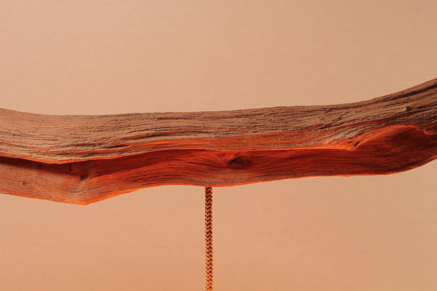 Lampe de table à manger - fait main pièce unique - 190cm branche de chêne - LED-Retro