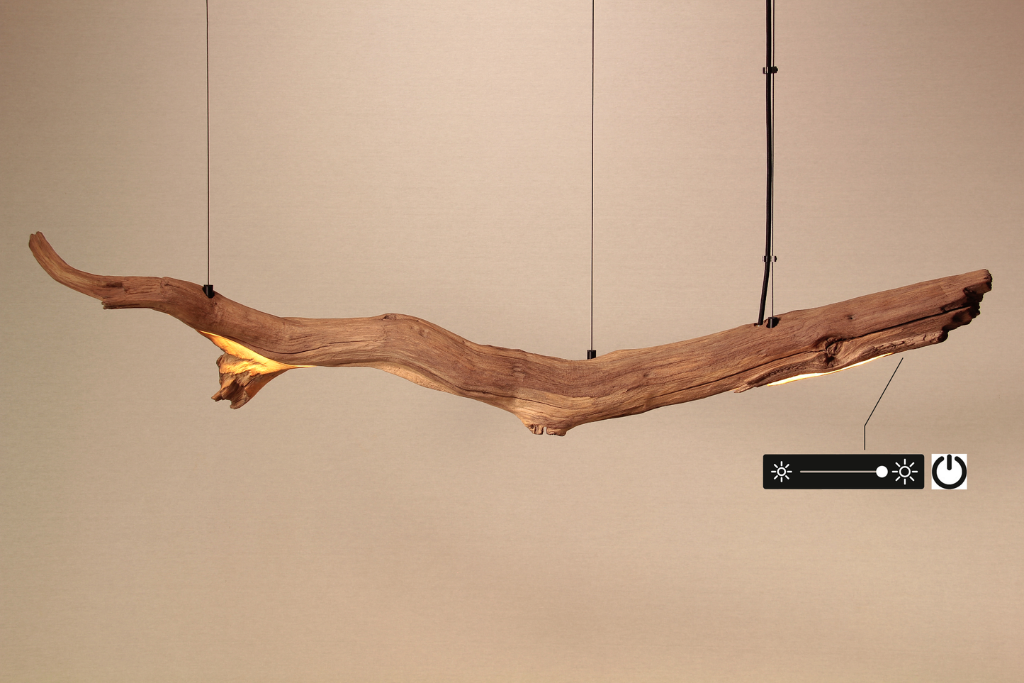 Lampada da tavolo / striscia LED / ramo di quercia da 125 cm