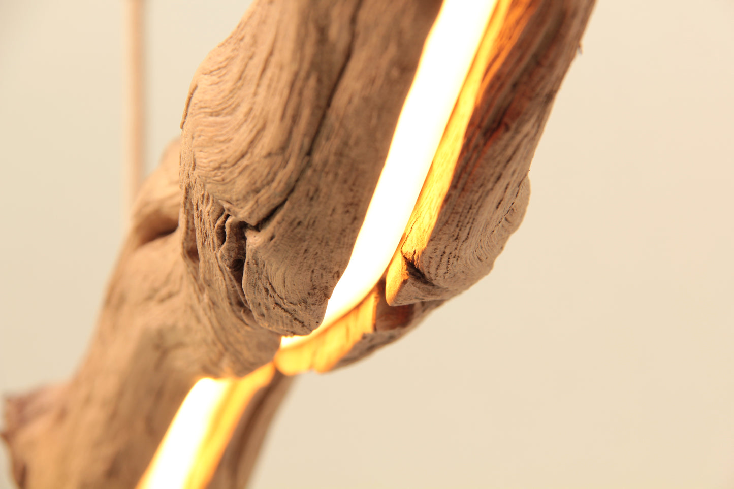 Dining table lamp - handmade unique piece - 124cm oak branch