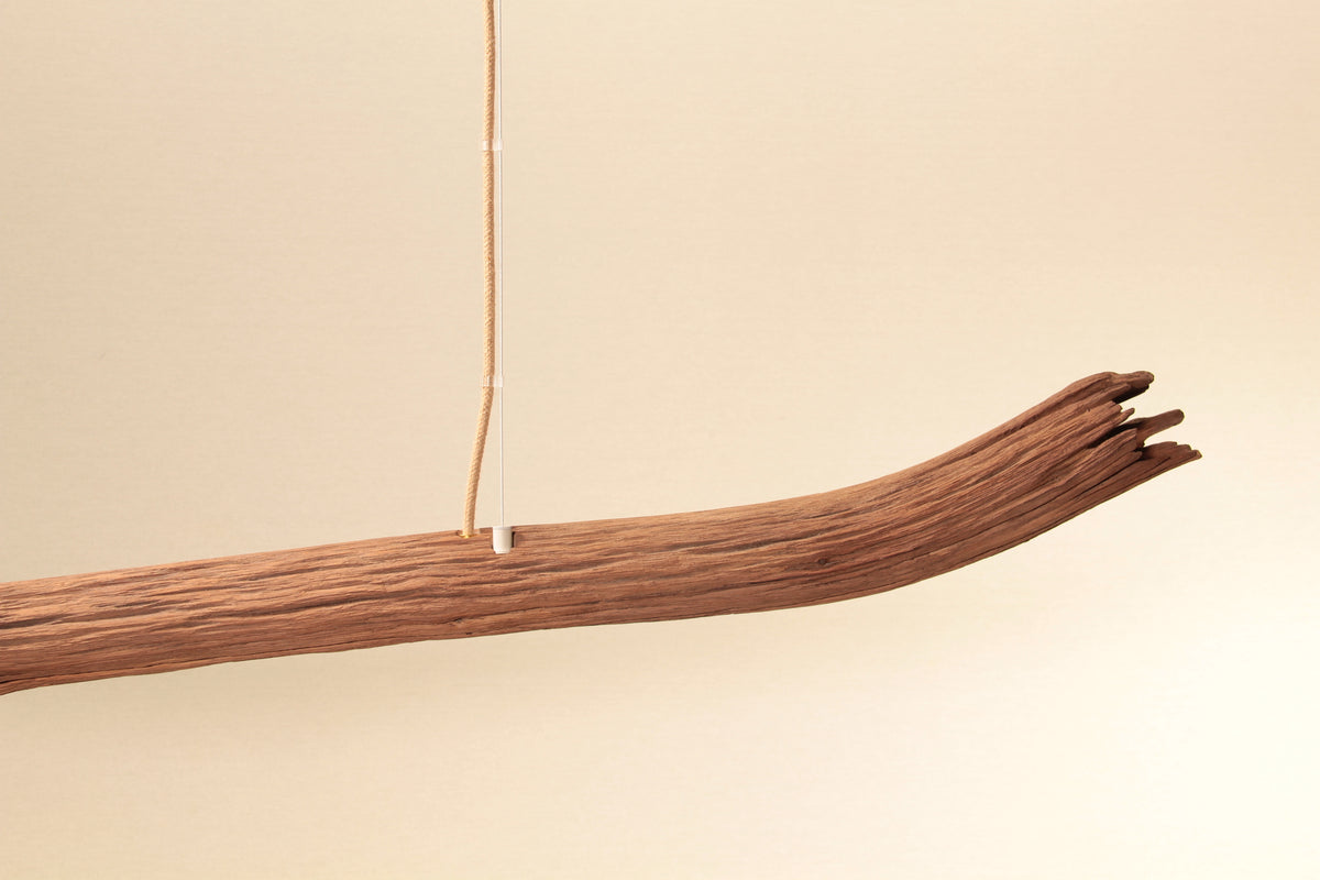 Esstischleuchte - handgefertigtes Unikat - 229cm Eichenast