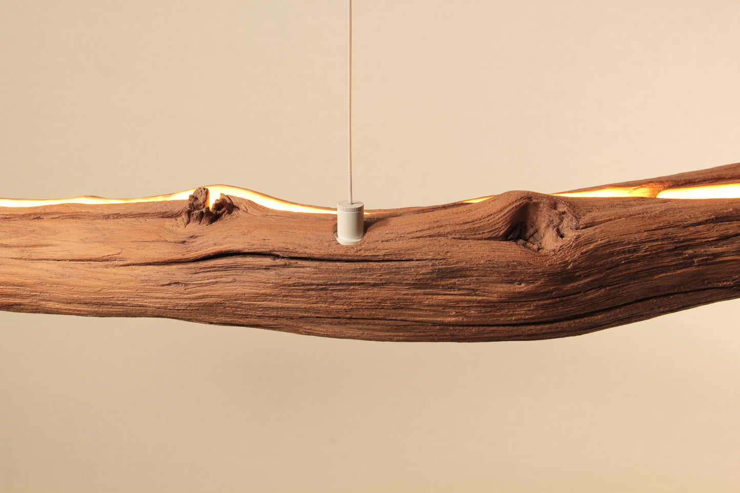 Lampe de table à manger - fait main pièce unique - 152cm branche de chêne