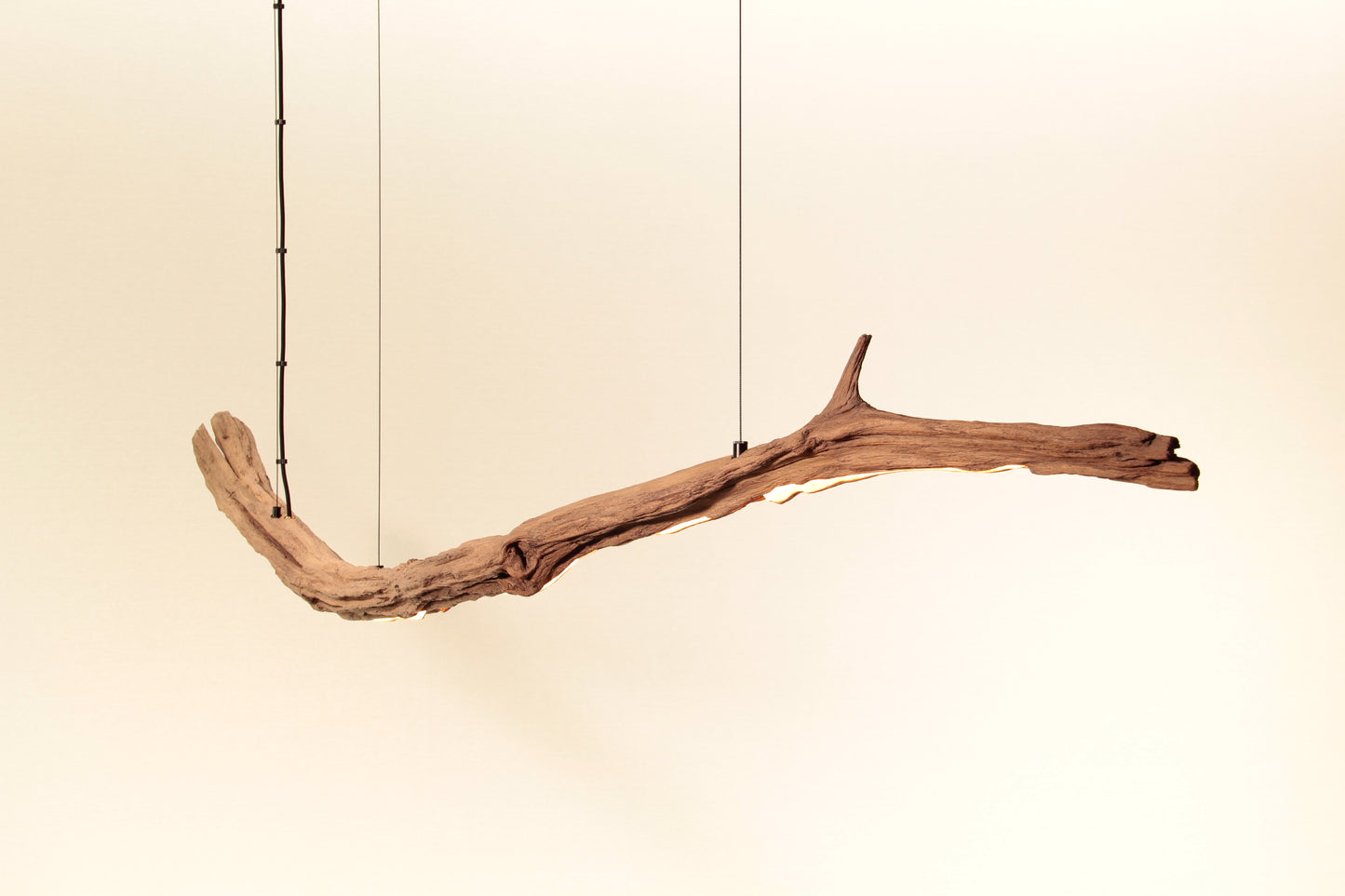 Lampe de table à manger - pièce unique fabriquée à la main - branche de chêne de 234 cm