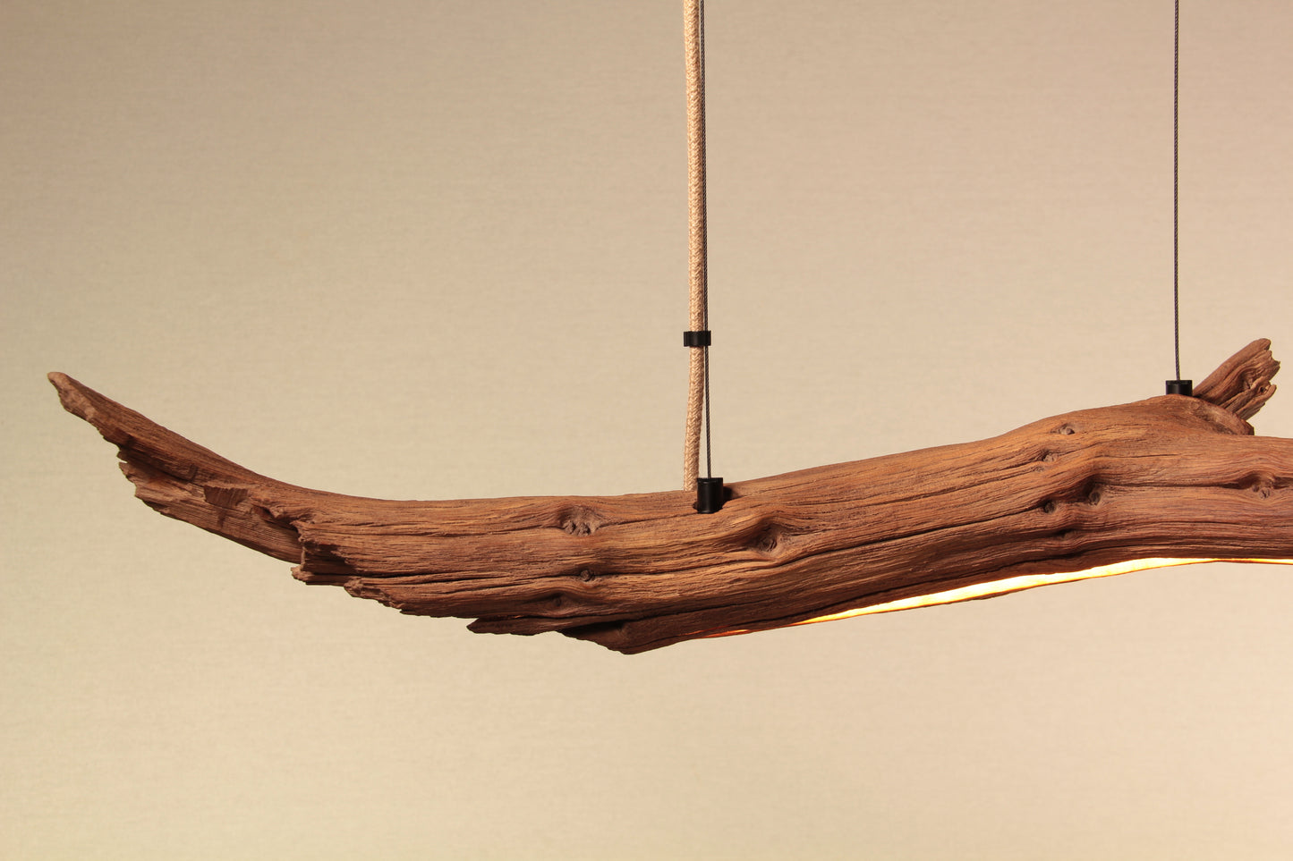 Dining table lamp - handmade unique piece - 128cm oak branch
