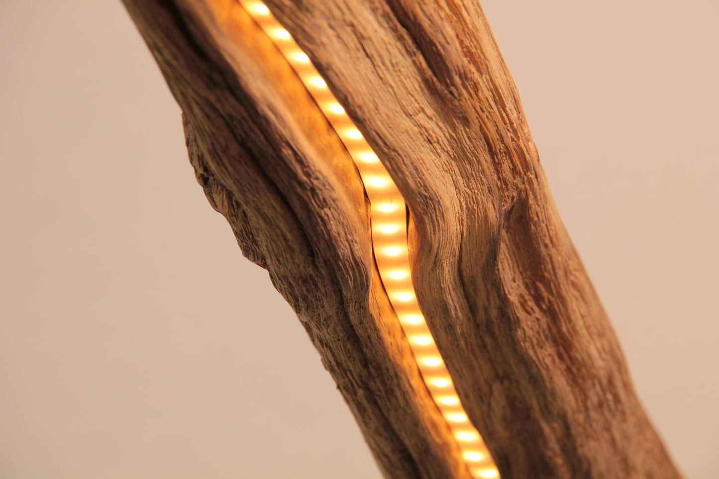 Lámpara de mesa de comedor - pieza única hecha a mano - rama de roble 184cm