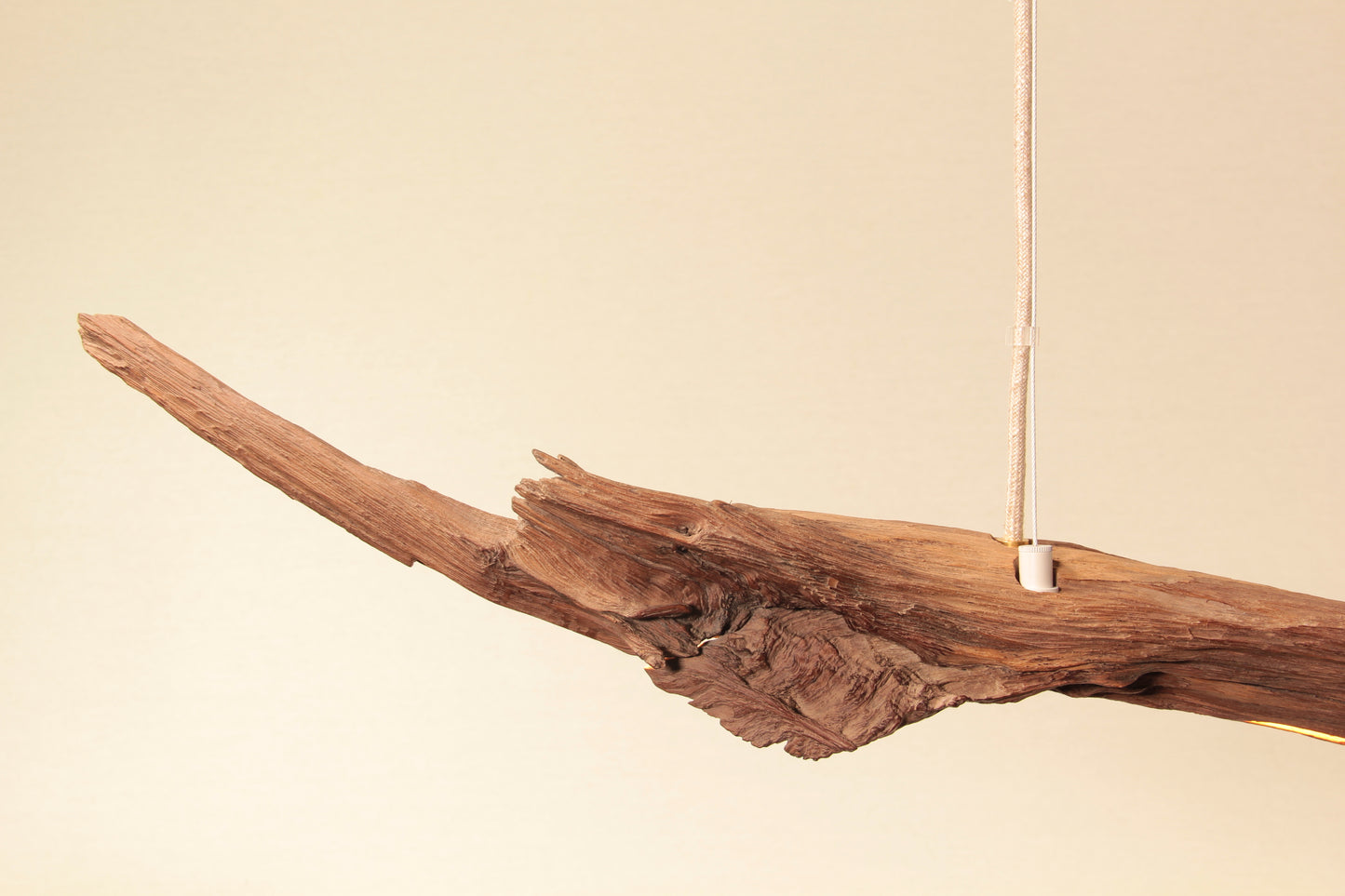 Lampe de table à manger - fait main pièce unique - 187cm branche de chêne