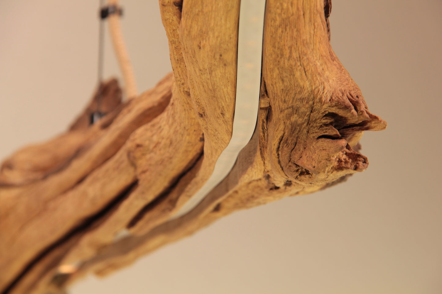 Lámpara de mesa de comedor - pieza única hecha a mano - rama de roble 164cm