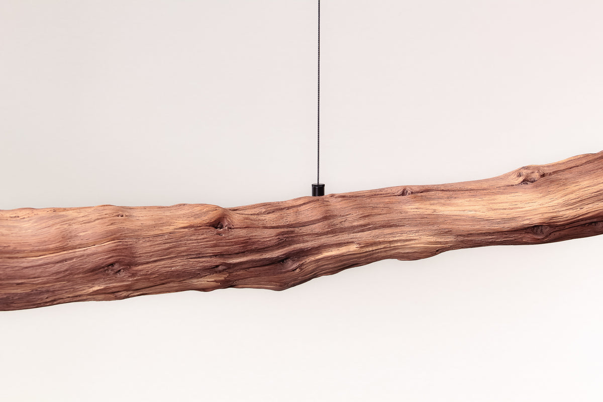 Dining table lamp - handmade unique piece - 178cm oak branch