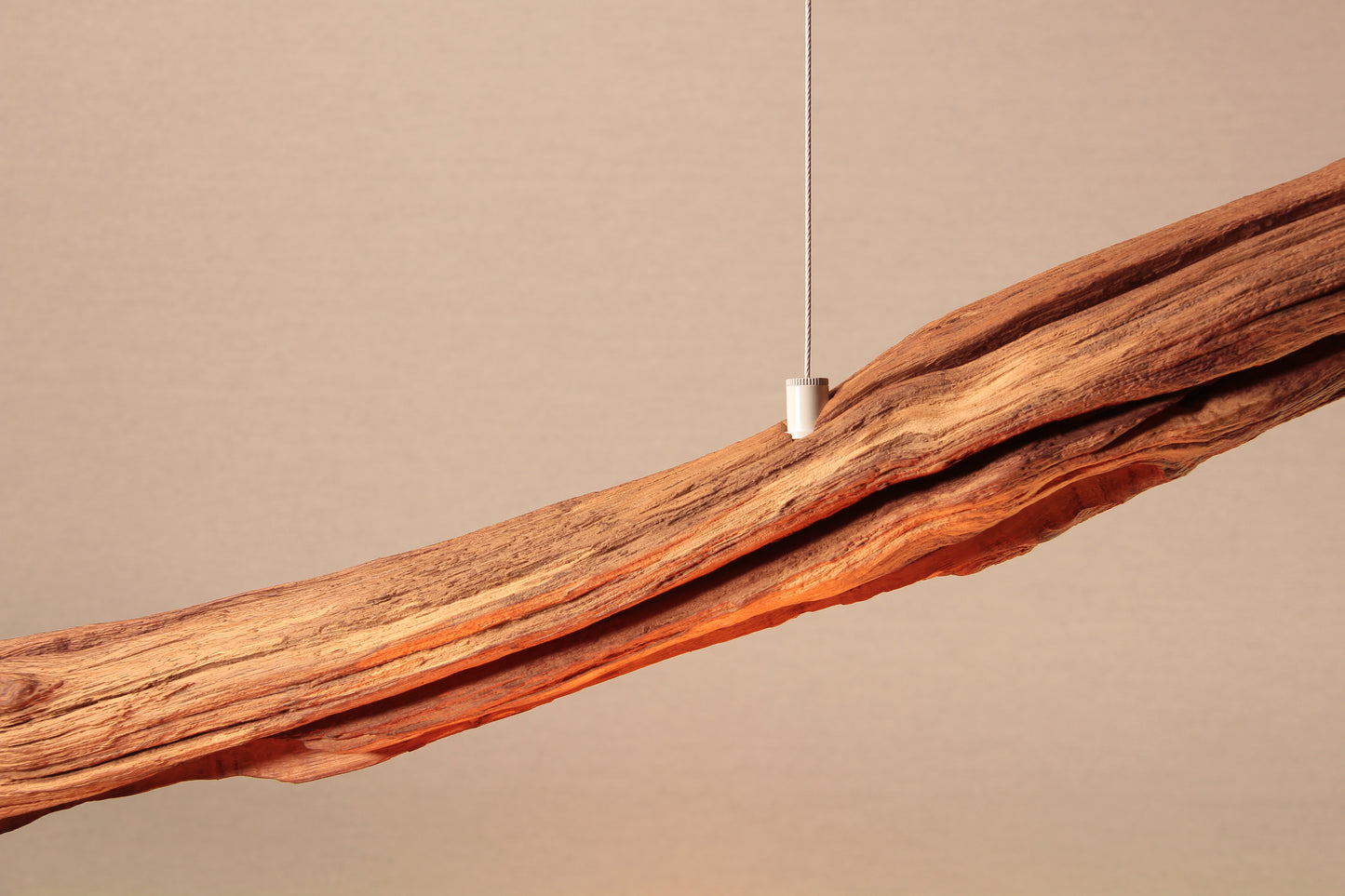 Lampe de table - fait main pièce unique - 135cm branche de chêne
