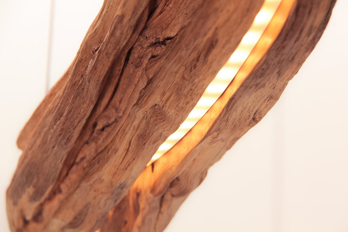 Dining table lamp - handmade unique piece - 178cm oak branch