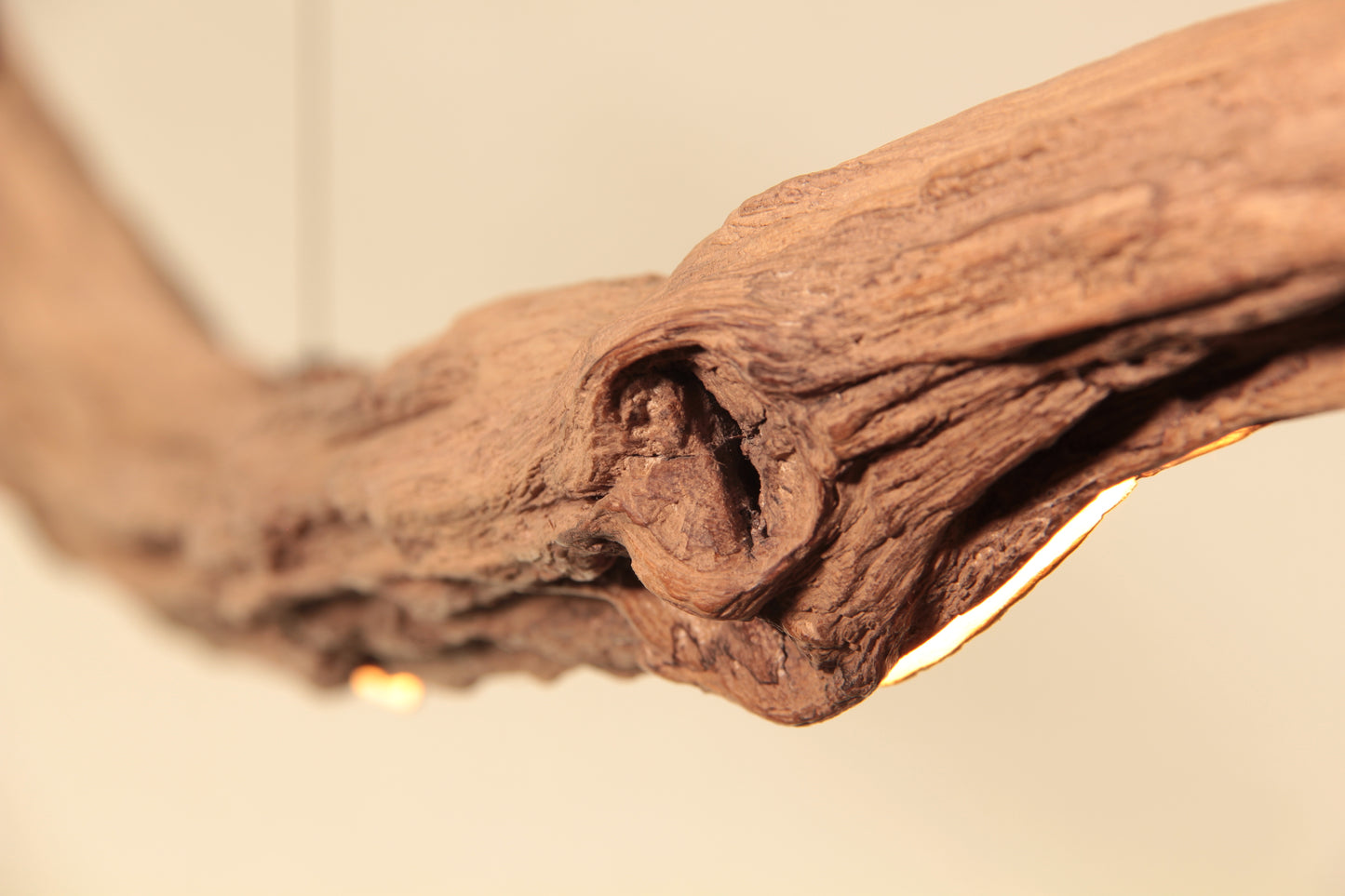 Lampe de table à manger - pièce unique fabriquée à la main - branche de chêne de 234 cm