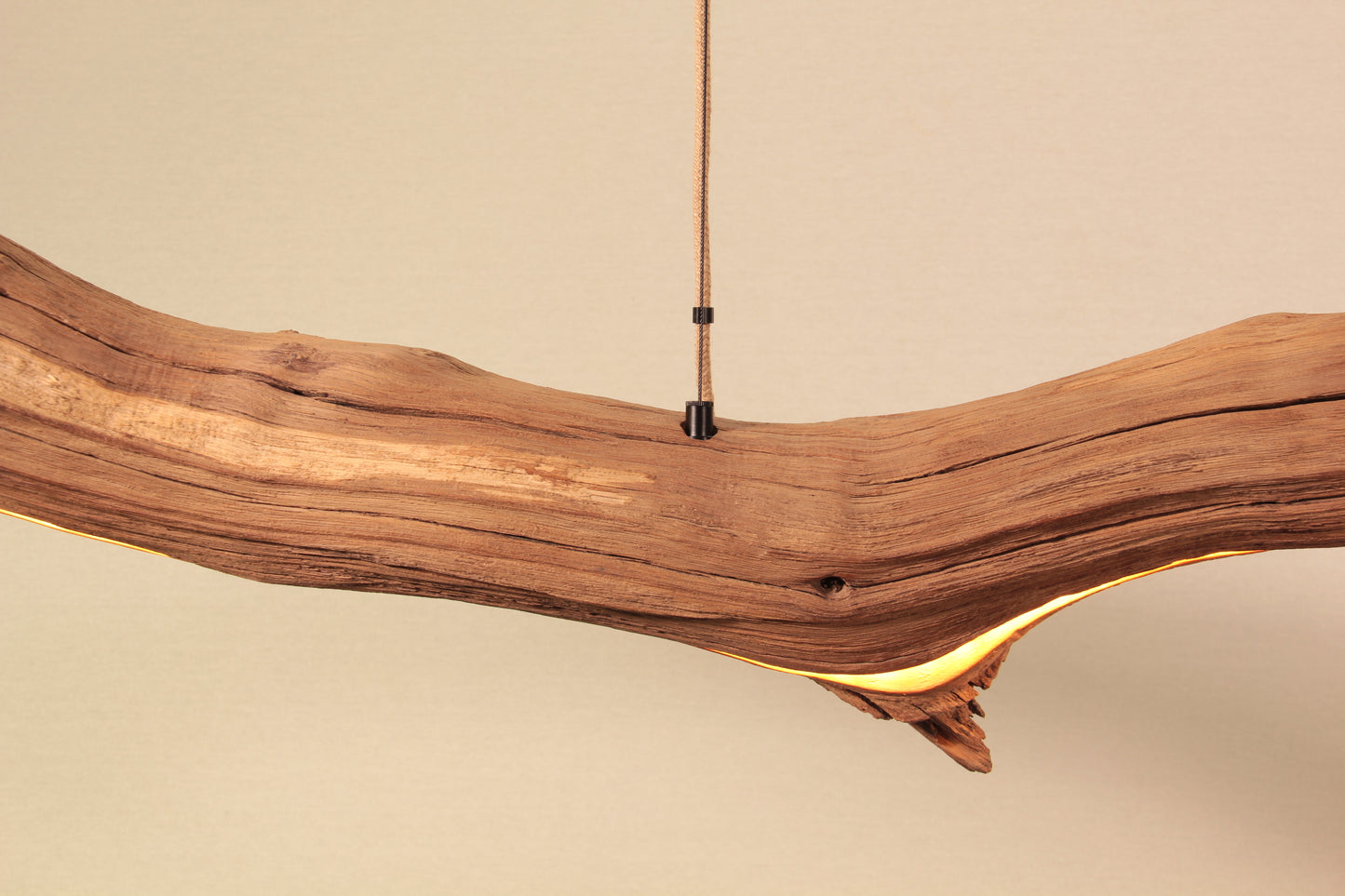 Dining table lamp - handmade unique piece - 245cm oak branch