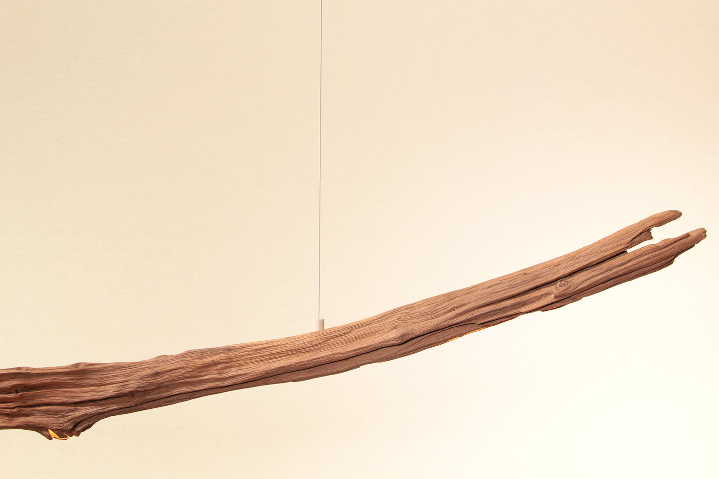 Lampe de table à manger - fait main pièce unique - 187cm branche de chêne