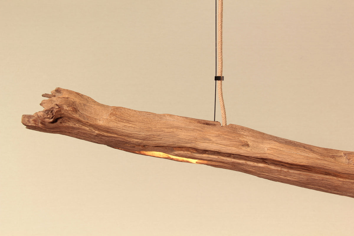 Dining table lamp - handmade unique piece - 113cm oak branch
