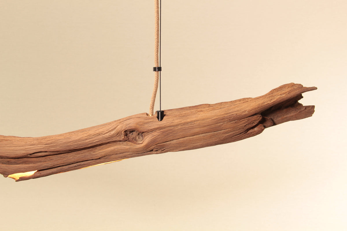 Dining table lamp - handmade unique piece - 113cm oak branch