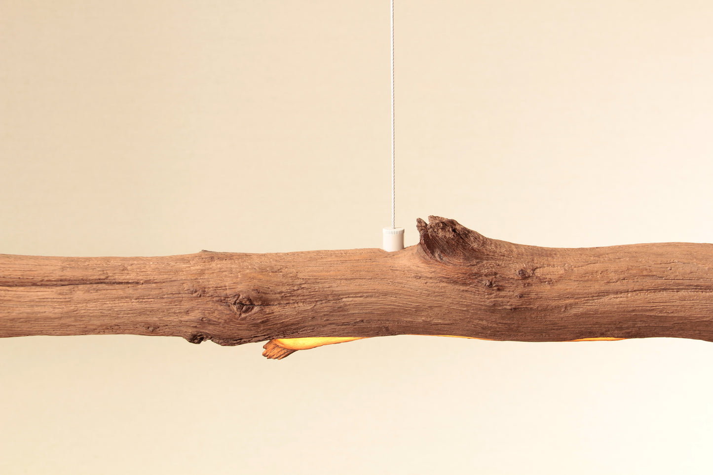 Lampe de table à manger - fait main pièce unique - 159cm branche de chêne