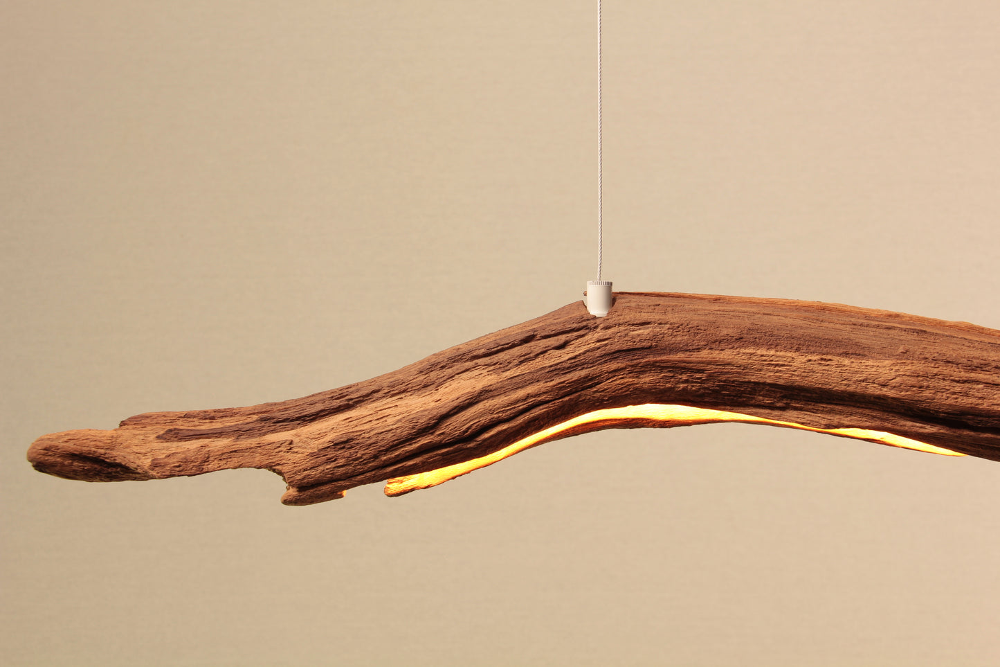 Dining table lamp - handmade unique piece - 136cm oak branch