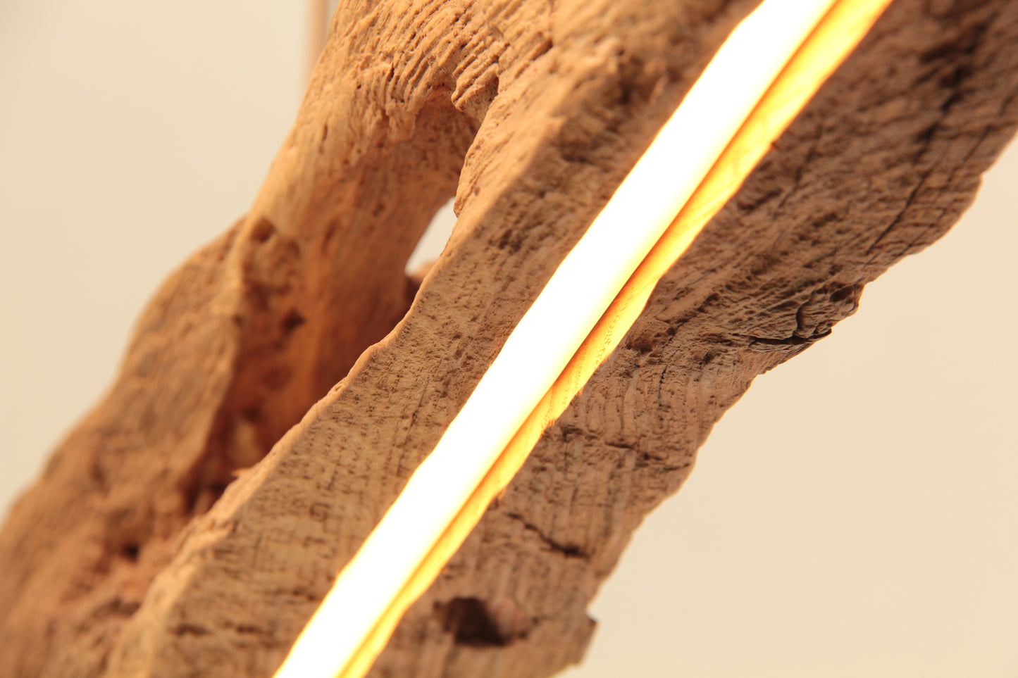 Esstischleuchte - handgefertigtes Unikat - 126cm Eichenbalken