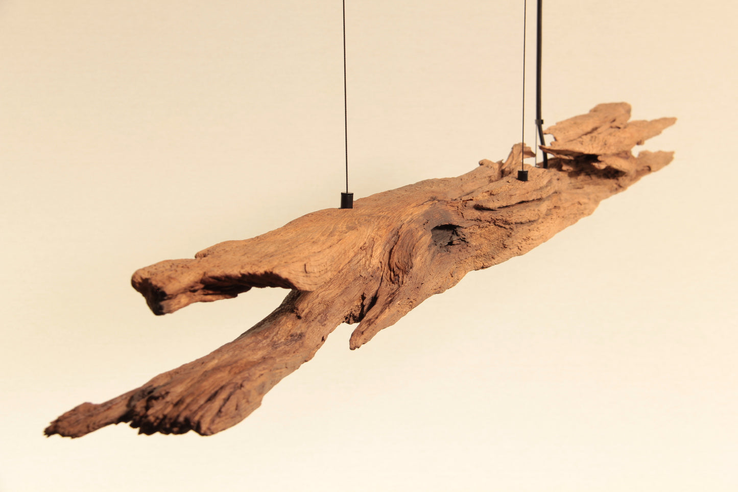 Dining table lamp - handmade unique piece - 175cm oak beam