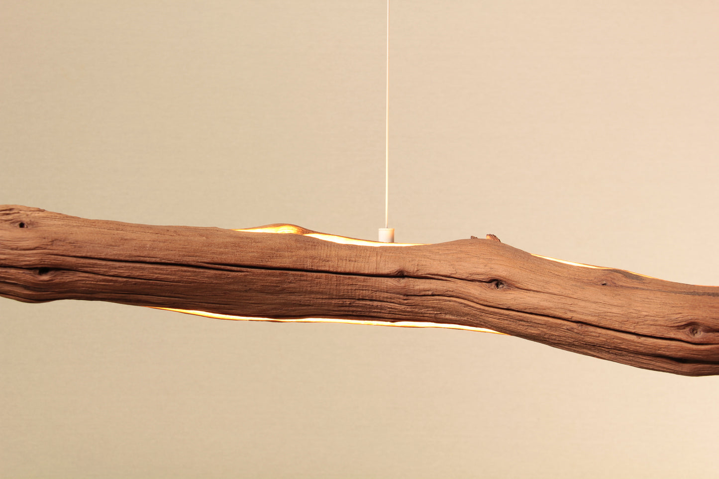 Lampe de table à manger - fait main pièce unique - 152cm branche de chêne