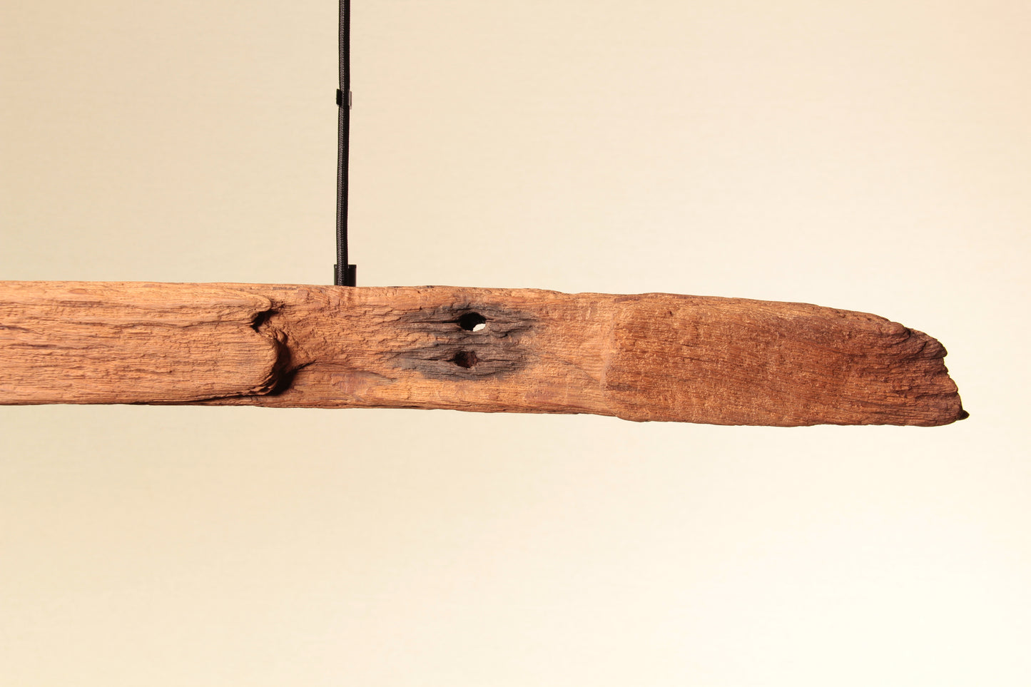 Lampe de table à manger - fait main pièce unique - 119cm poutre en chêne