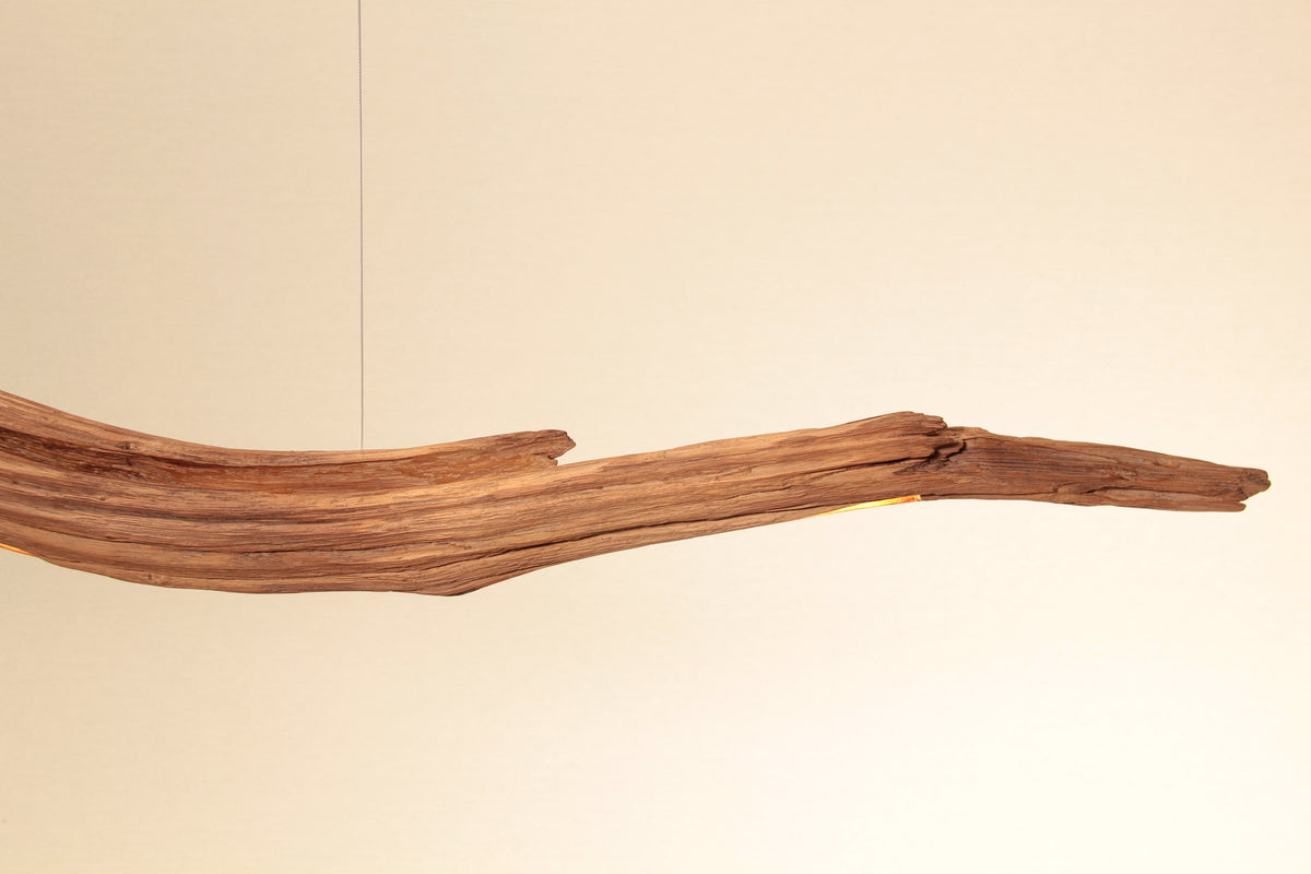 Esstischleuchte - handgefertigtes Unikat - 229cm Eichenast
