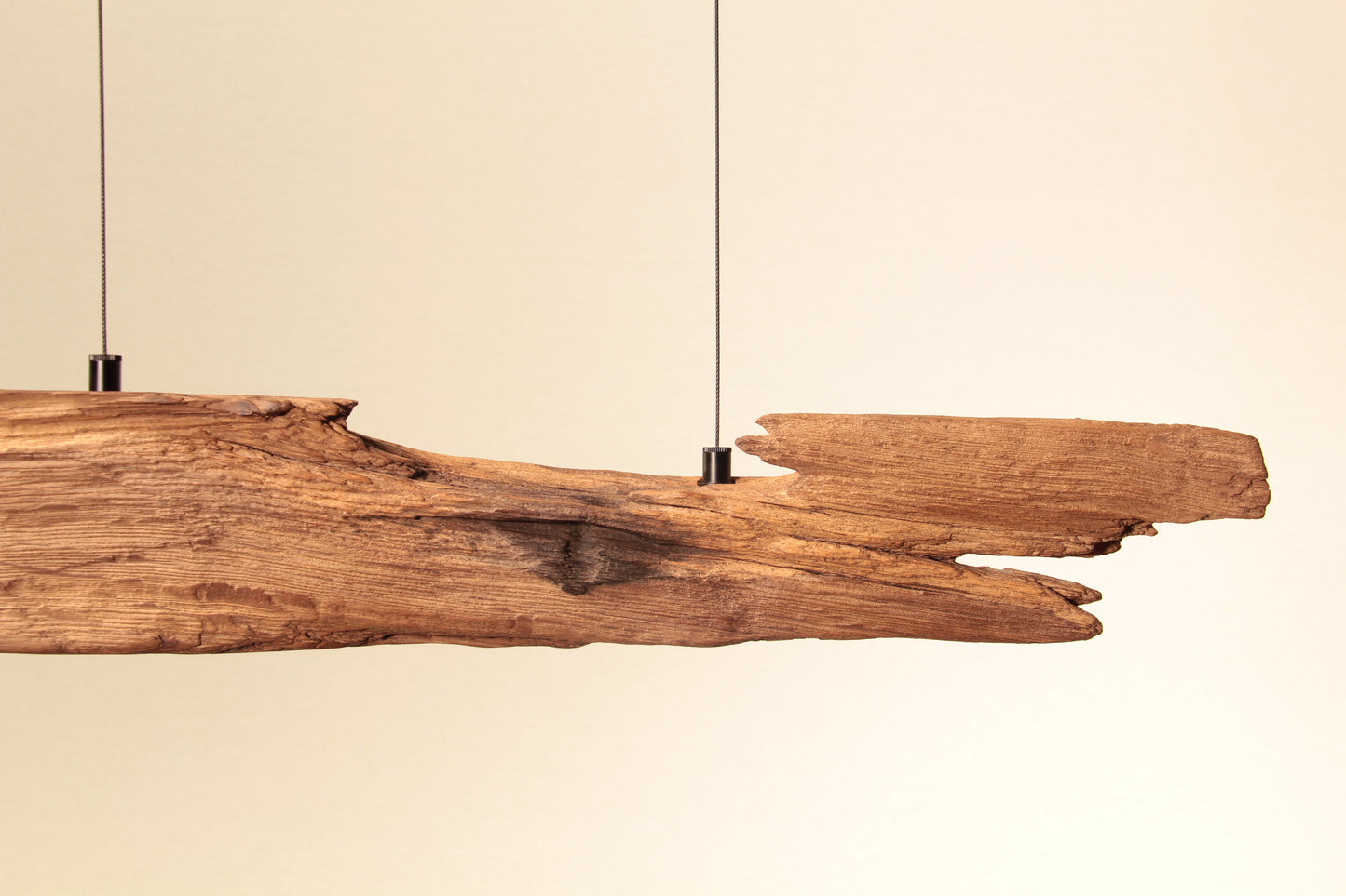 Eettafel lamp - handgemaakt uniek stuk - 123cm eiken balk