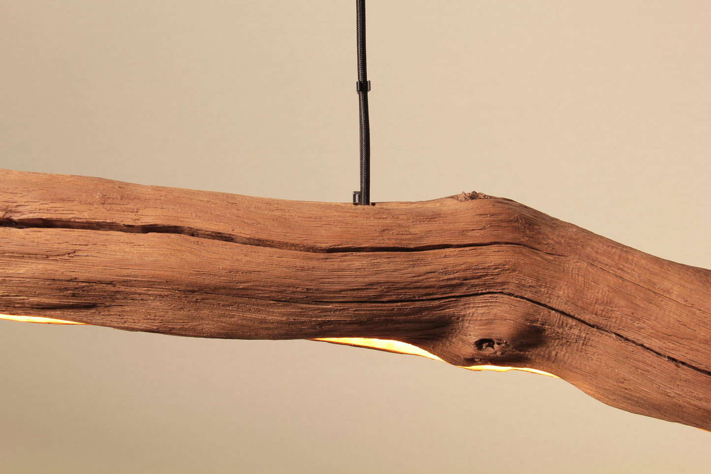 Dining table lamp - handmade unique piece - 245cm oak branch 2