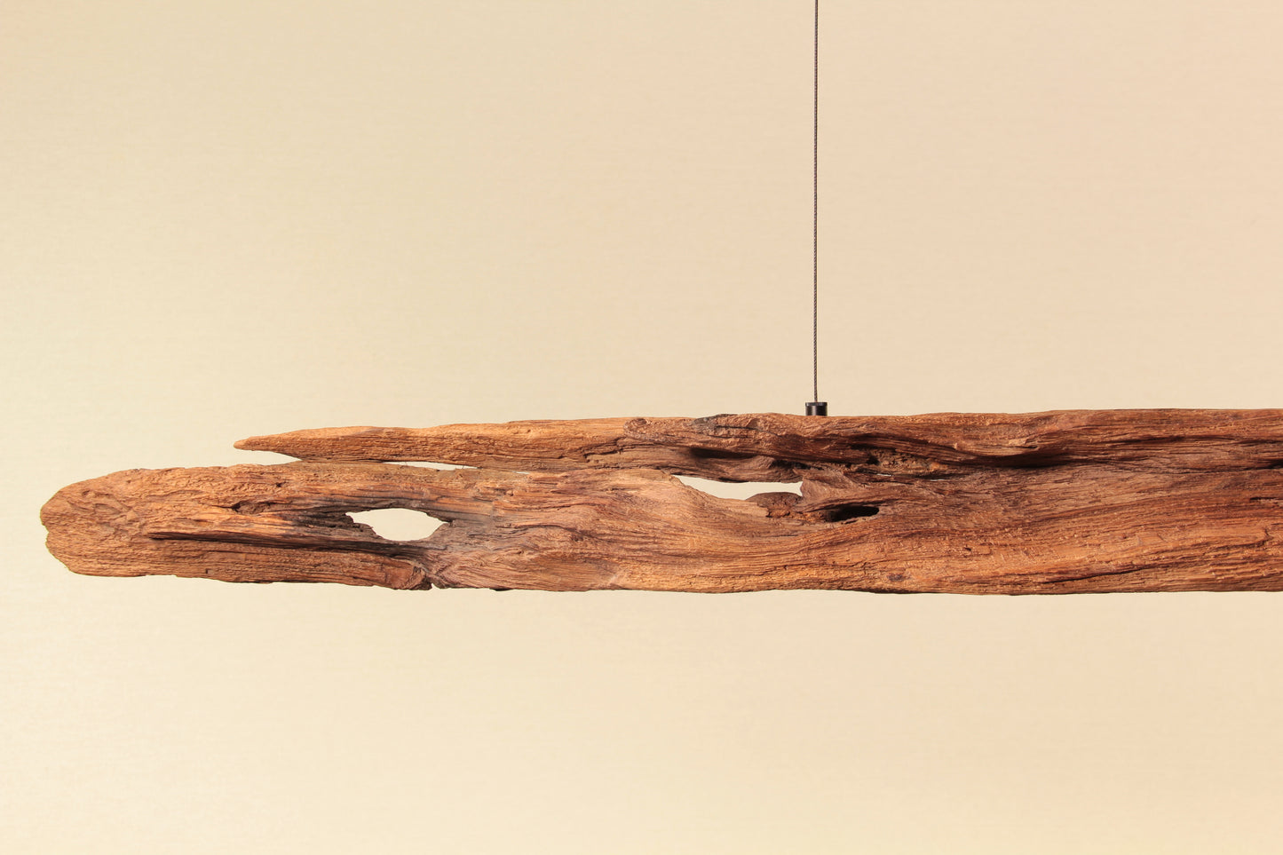 Lampe de table à manger - fait main pièce unique - 198cm poutre en chêne