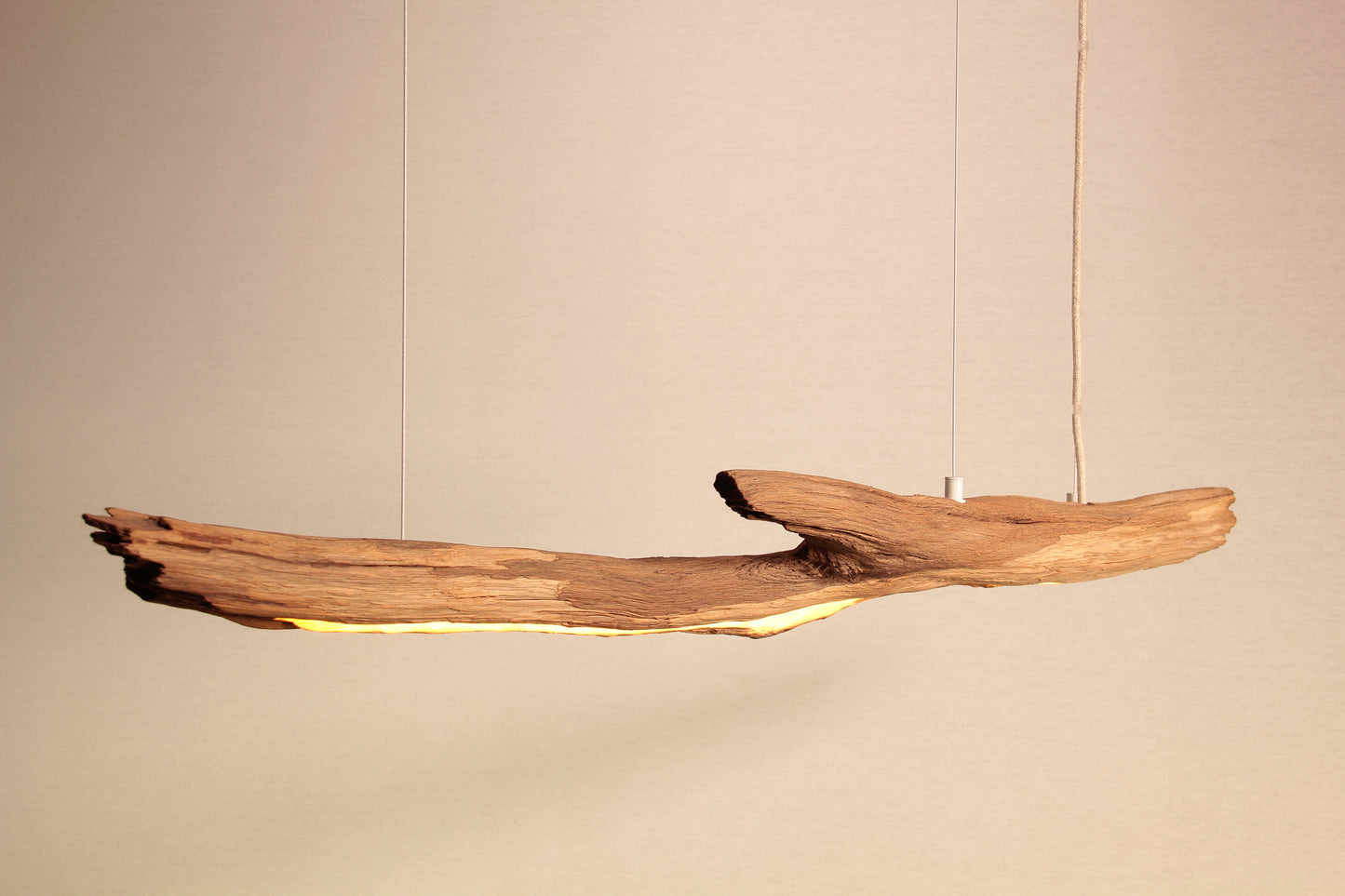 Dining table lamp - handmade unique piece - 96cm oak branch