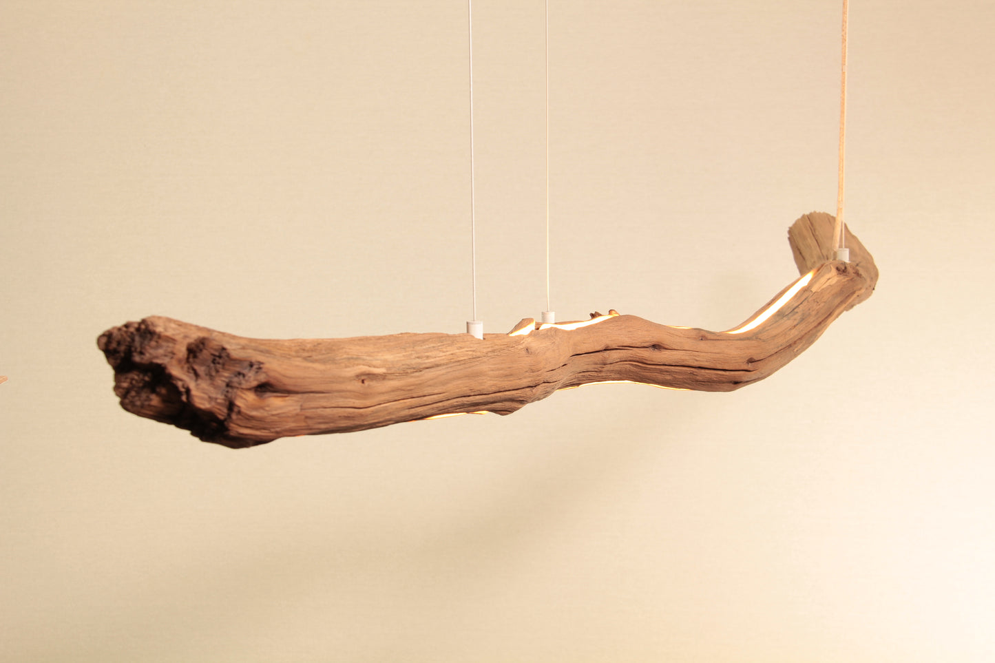 Lampe de table à manger - fait main pièce unique - 152cm branche de chêne
