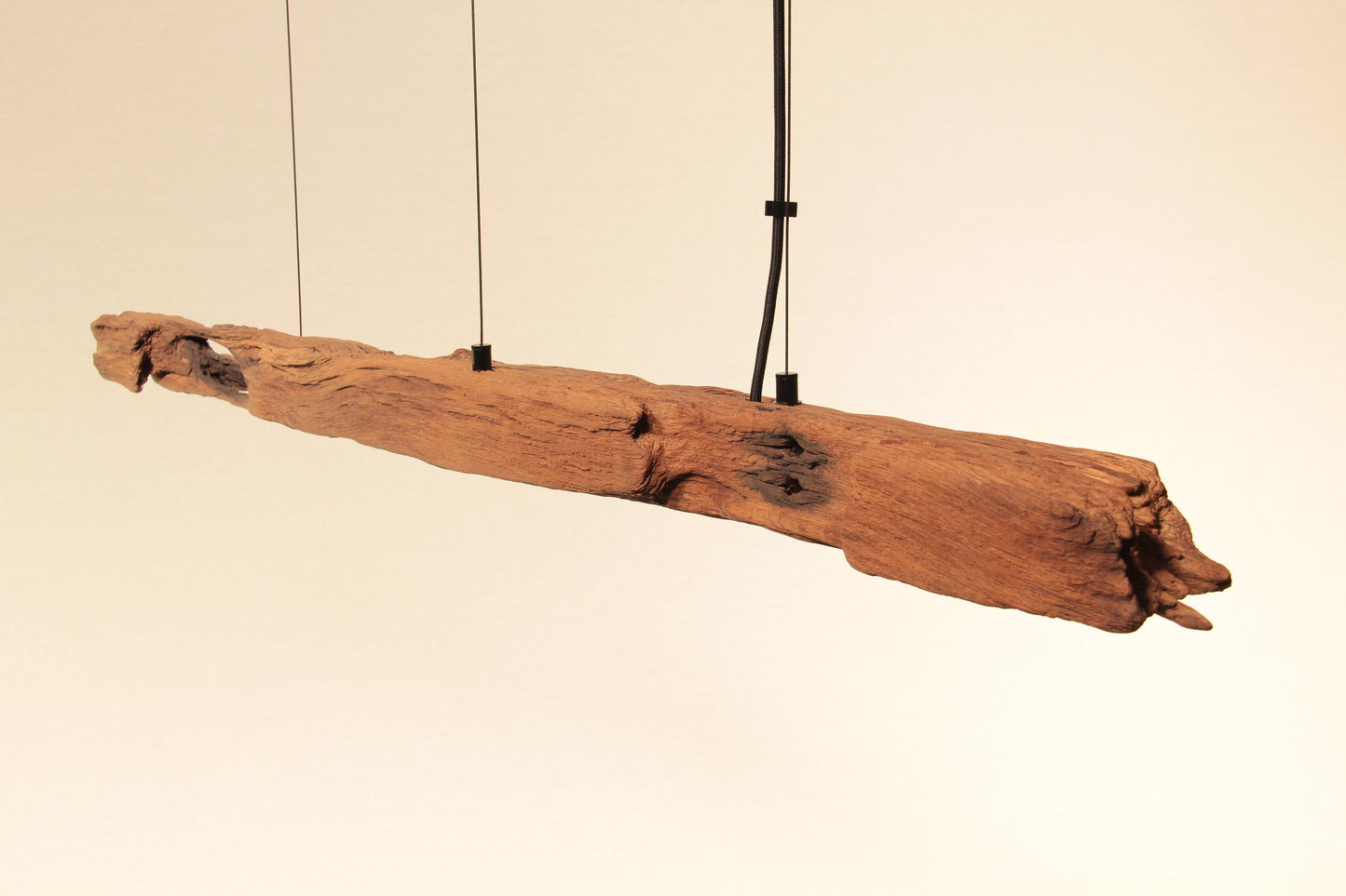 Lampe de table à manger - fait main pièce unique - 119cm poutre en chêne