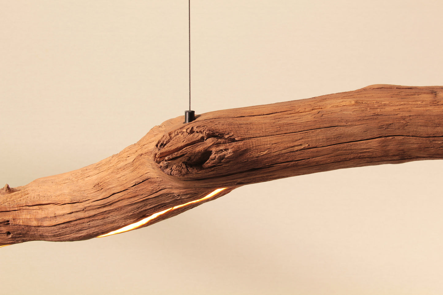Dining table lamp - handmade unique piece - 245cm oak branch