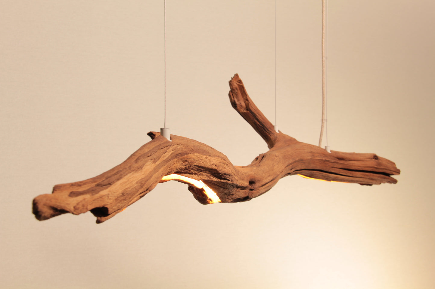 Dining table lamp - handmade unique piece - 136cm oak branch