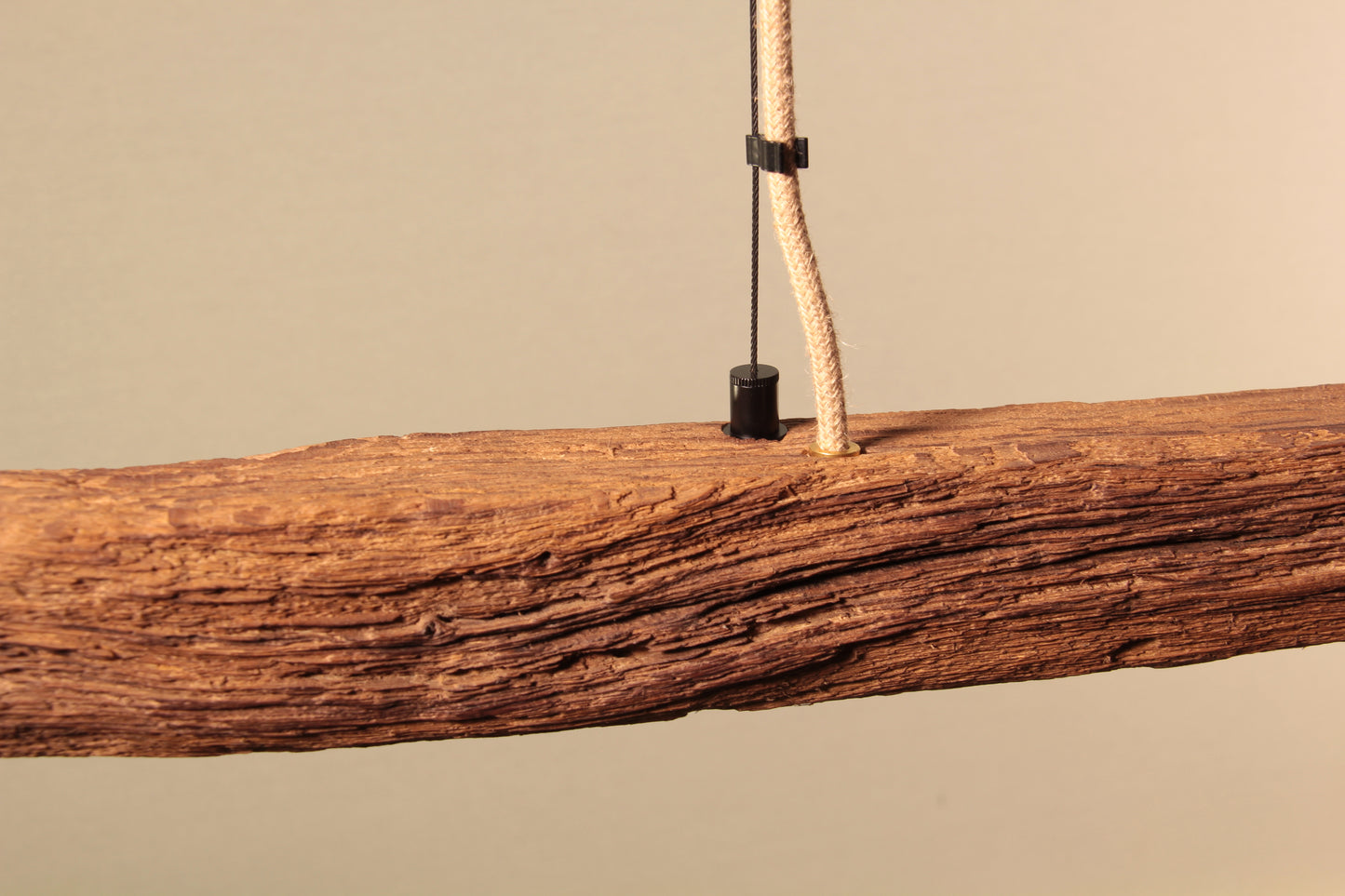 Dining table lamp - handmade unique piece - 178cm oak beam