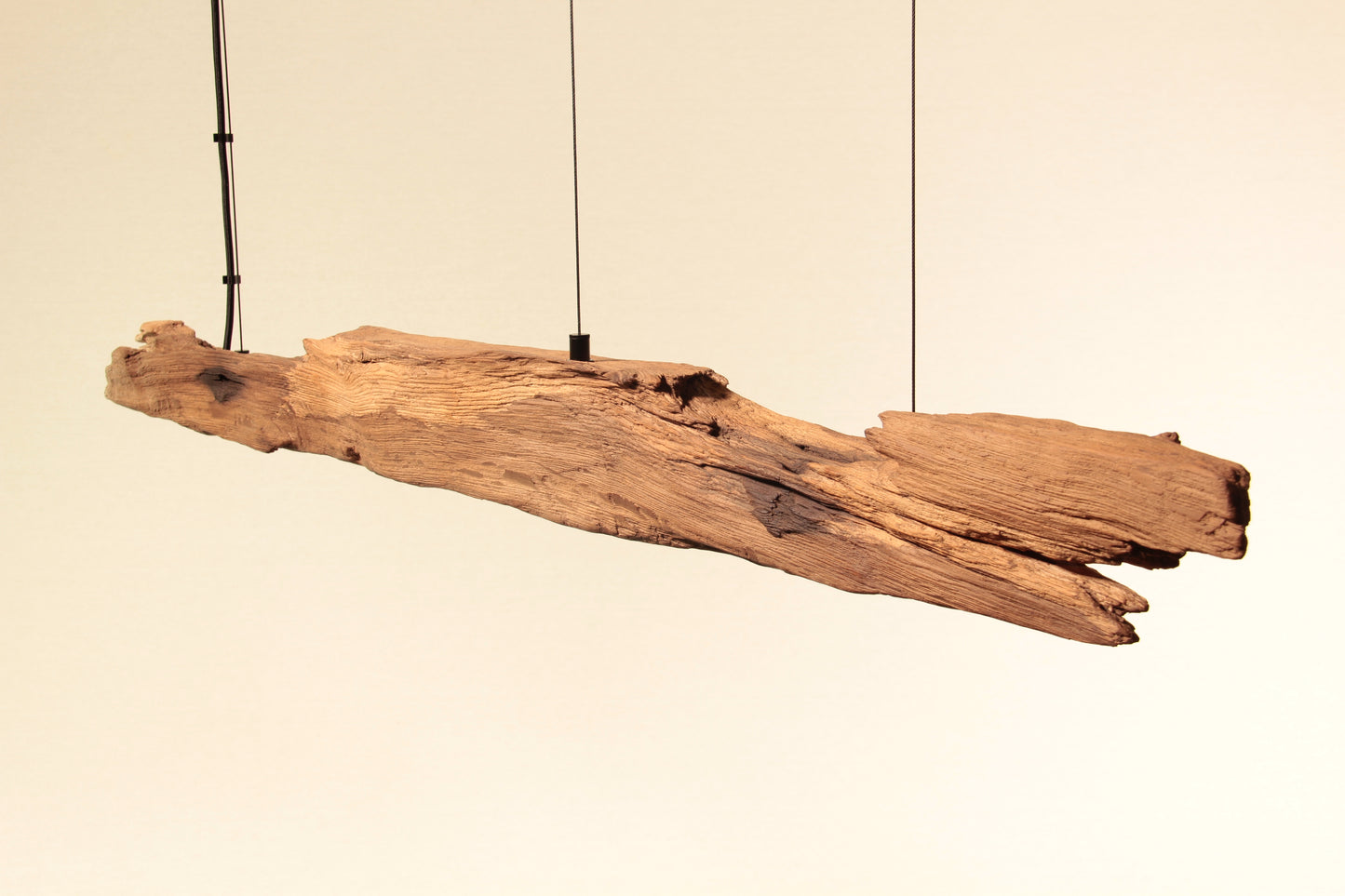 Eettafel lamp - handgemaakt uniek stuk - 123cm eiken balk
