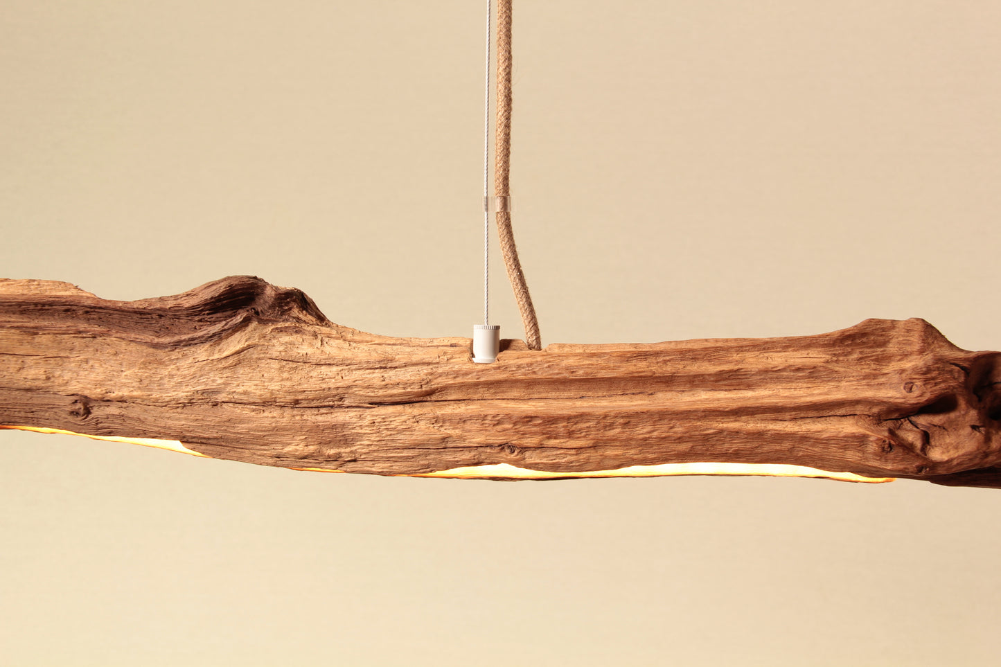 Dining table lamp - handmade unique piece - 179cm oak branch