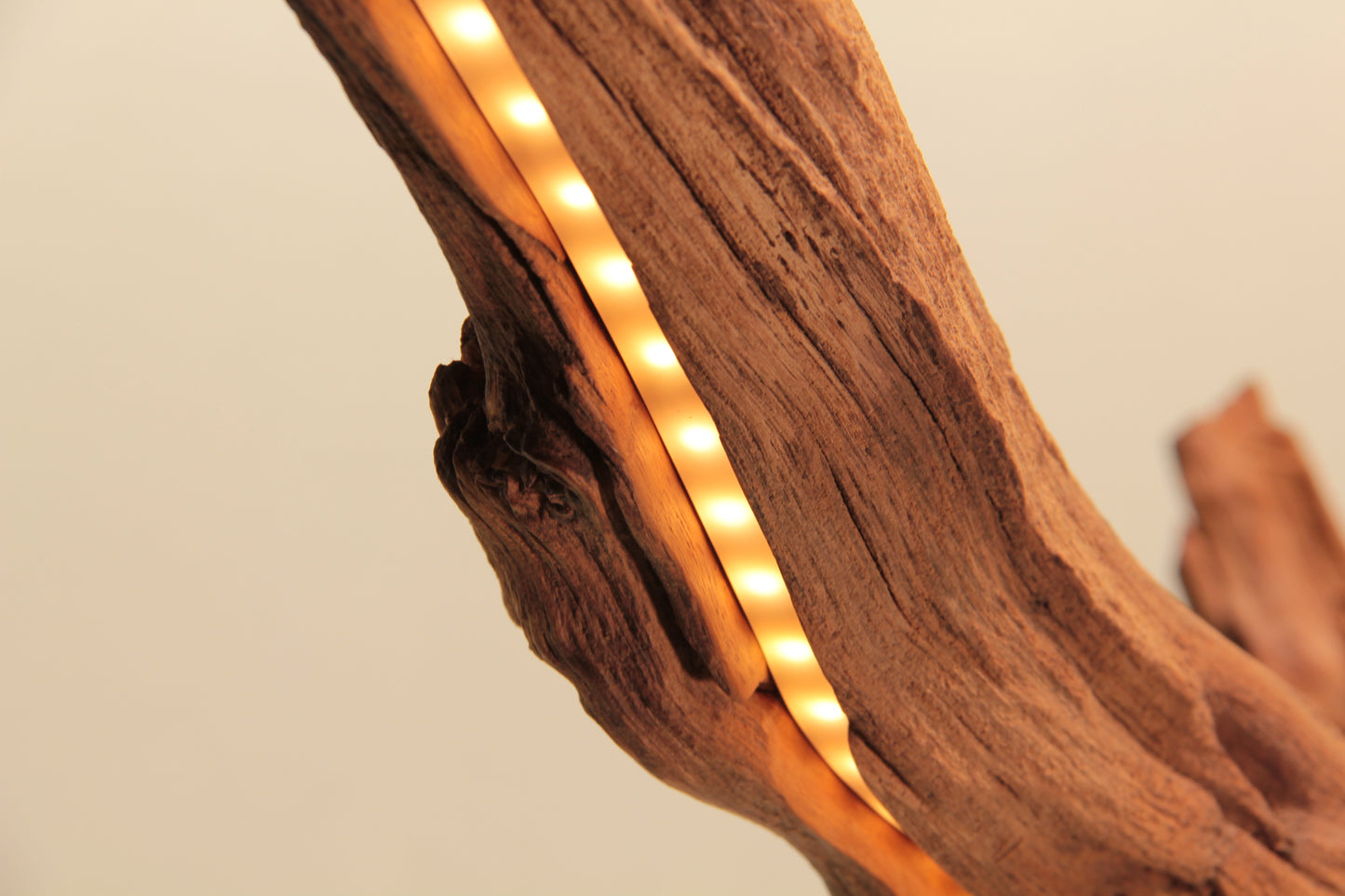 Dining table lamp - handmade unique piece - 136cm oak branch