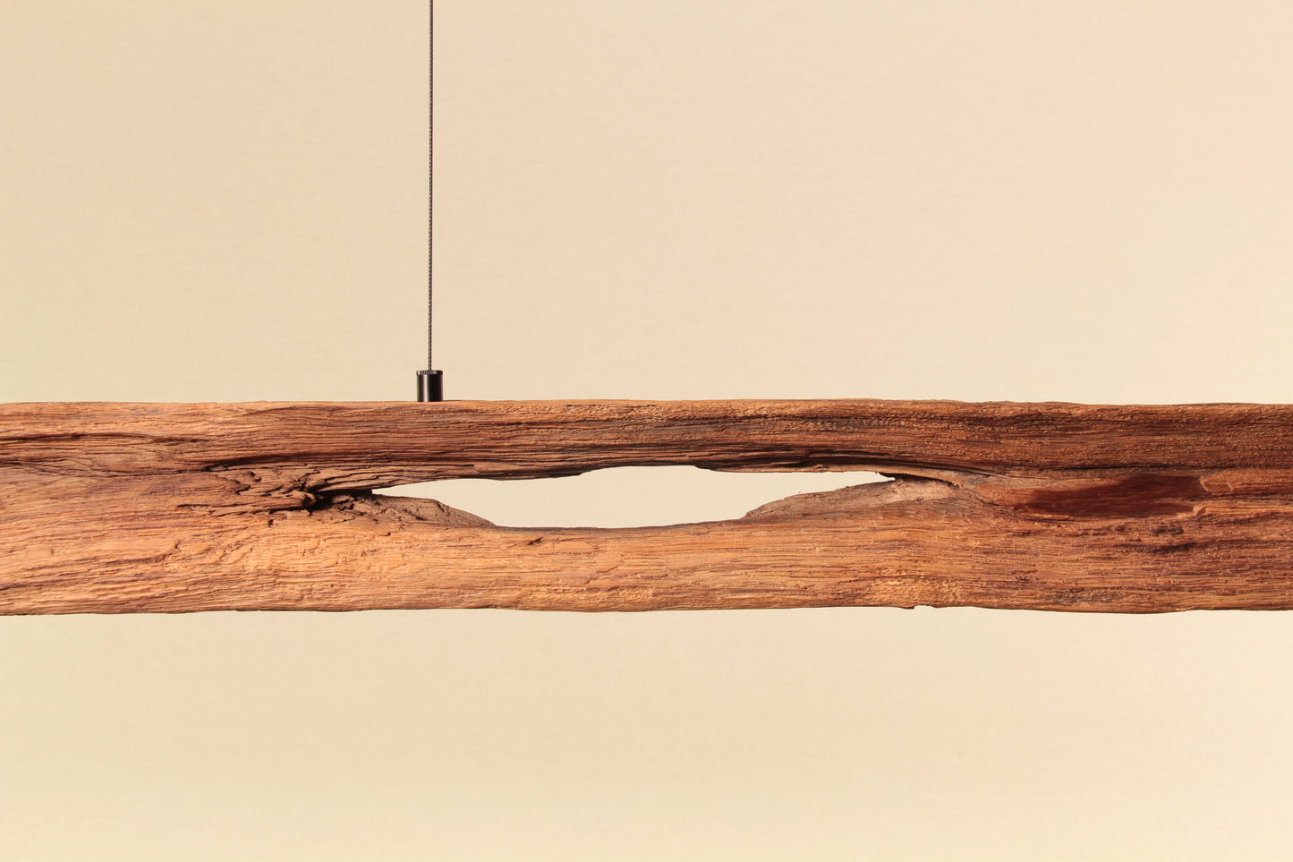 Lampe de table à manger - fait main pièce unique - 198cm poutre en chêne