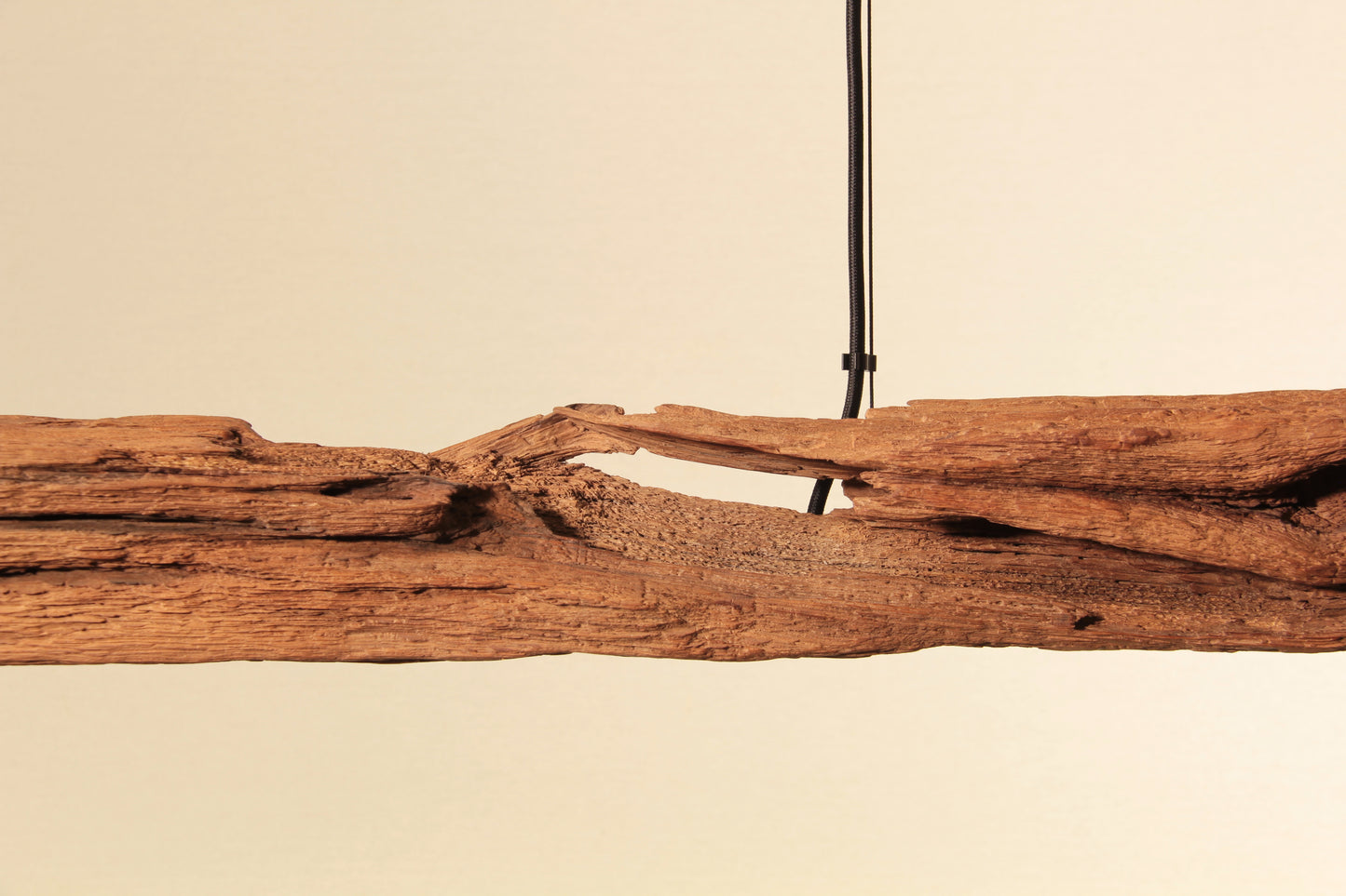 Dining table lamp - handmade unique piece - 175cm oak beam