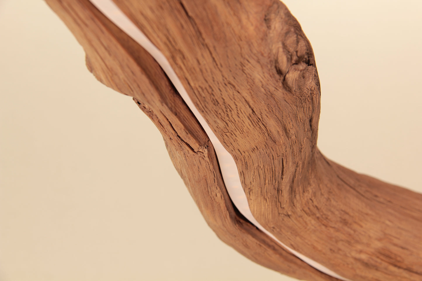 Dining table lamp - handmade unique piece - 245cm oak branch 2
